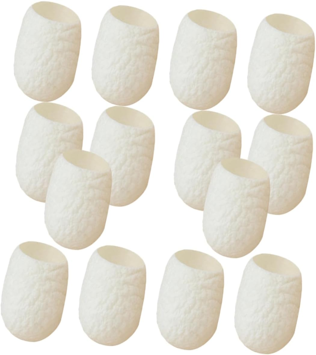 Healeved 20Pcs Silkworm Natural Face Cleaner Balls for Skin Care Cleansing Silkworm Ball Used in Facial Cleansing Routine