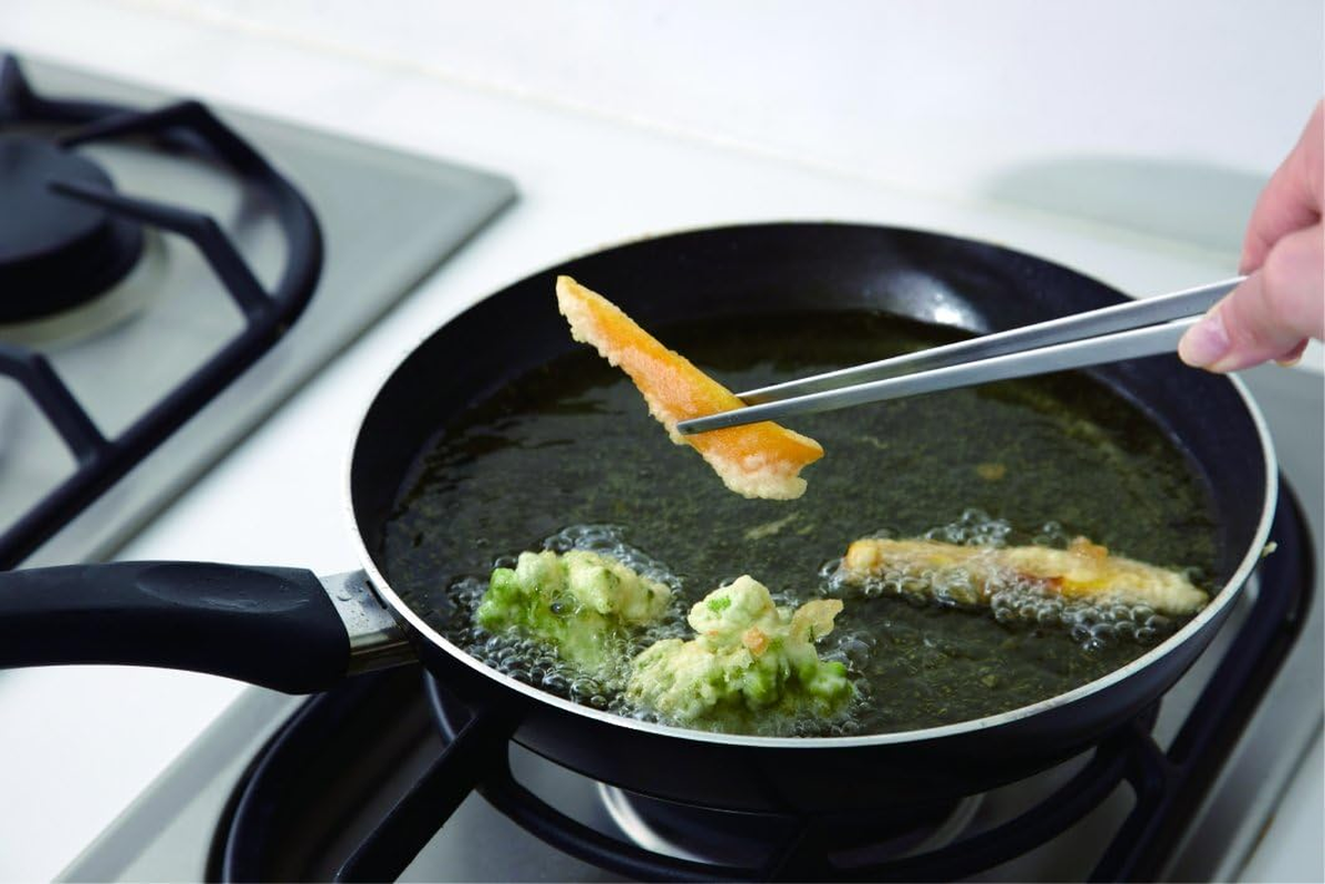 Yoshikawa Eatoco AS0029 Vegetable Chopsticks, Tongs, Pottery, Fry, Stainless Steel, Width 0.7 X Length 9.8 Inches (1.7 X 25 Cm) image number 4