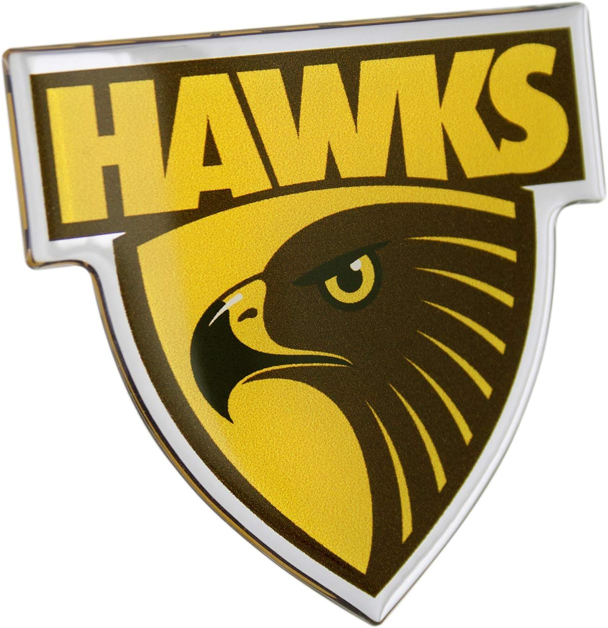 Fan Emblems Hawthorn Hawks Lensed Chrome AFL Supporter Logo - Pack Of 2 image number 2