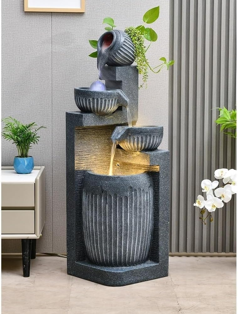 Outdoor Fountain Light Luxury Feng Shui Ball Water Ornaments Circulating Modern Simple Living Room Office Floor Fountain Decoration image number 5