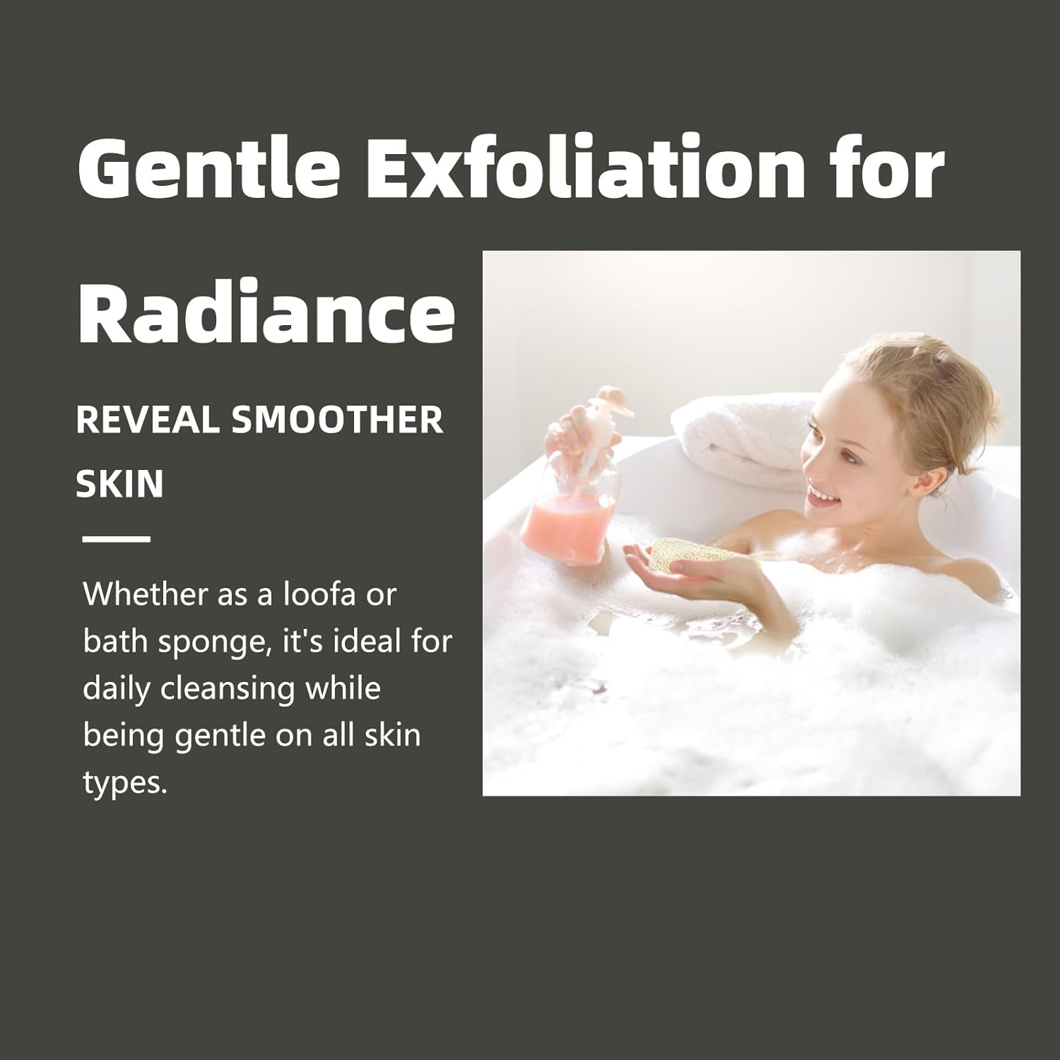 Suytvenxau 2 PCS Loofah Natural Shower Sponges, Body Loofah, Eco-Friendly Exfoliating Body Sponge for Skin Care, Bath Spa, Kitchen Cleaning, Soft Touch, Organic image number 3