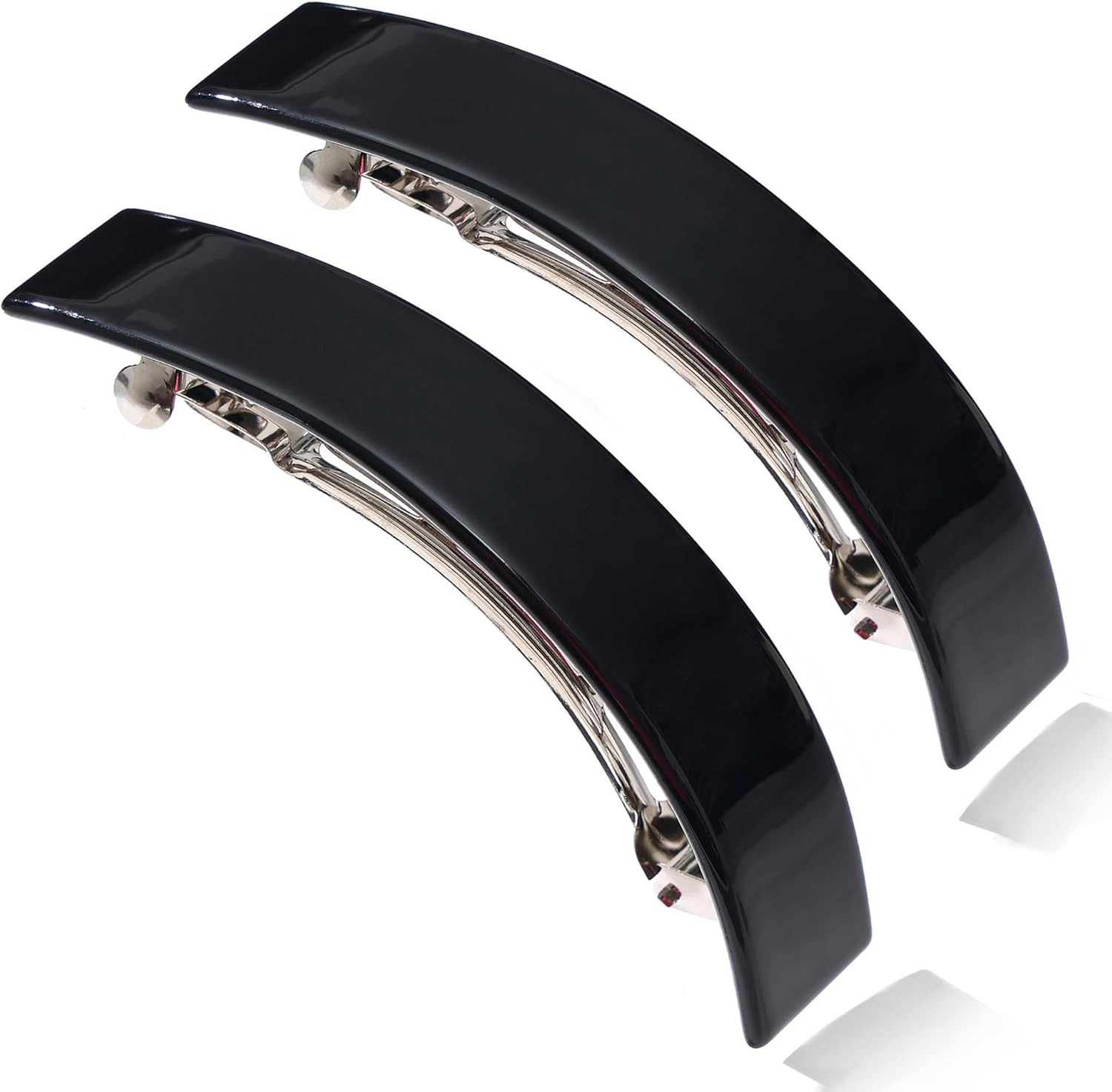 FSMILING Pack of 2 Women'S Large Hair Clips, Thick Hair, French Hair Clip, Automatic Hair Clips for Women, Thin Hair