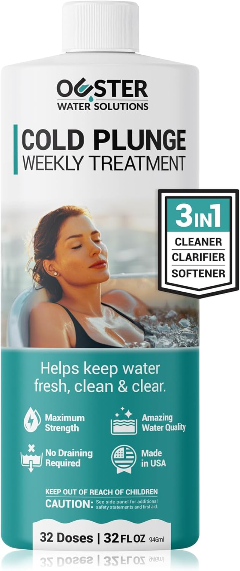 Bio Ouster 3In1 Weekly Cold Plunge Water Treatment - Cold Plunge Cleaner, Clarifier, Softener - Water Stabilizer for Cold Plunge, Ice Bath Cleaner, Cold Plunge Accessories, Ice Bath Accessories (32Oz) image number 5