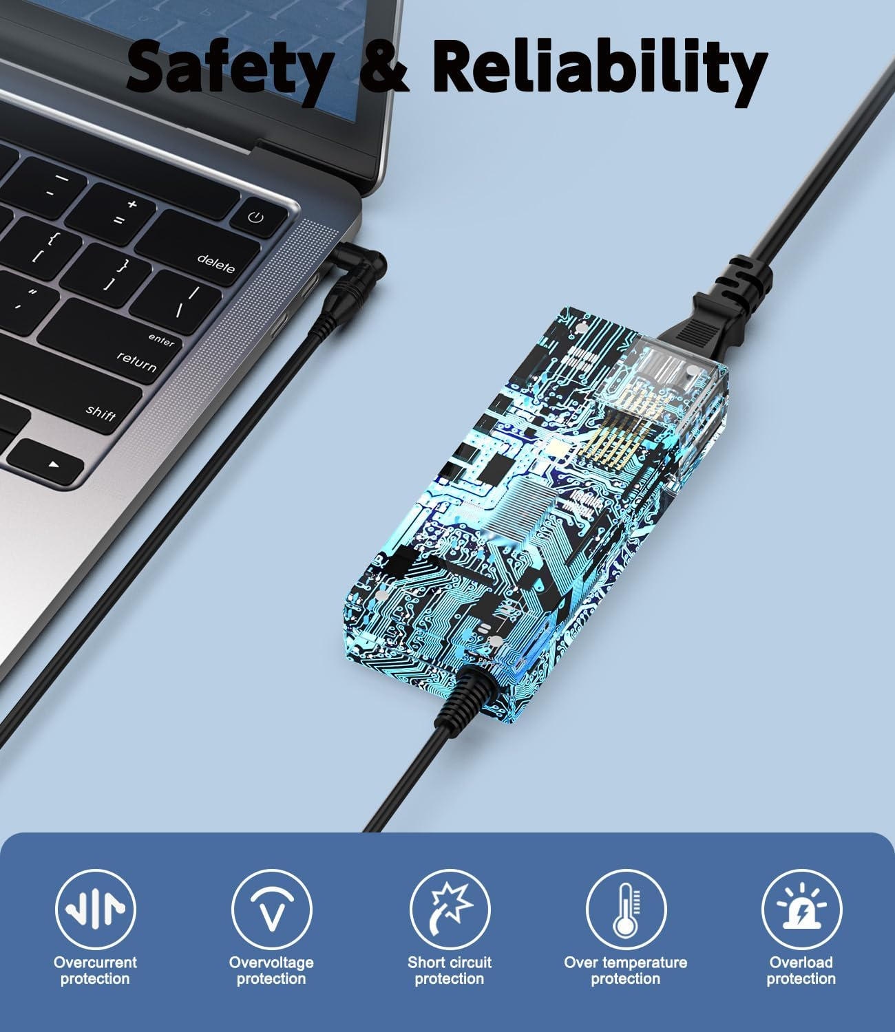 90W Universal Laptop Charger 19V 19.5V 20V Power Adapter Compatible with HP Stream ASUS Vivobook Ideapad Dell Latitude Acer Aspire Samsung Power Cable with 16 Tips image number 3