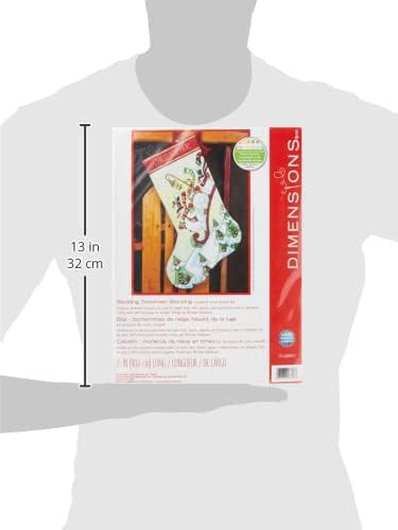 Dimensions STOCKIN SLED SMEN, Fabric, Multicolor - Sledding Snowman image number 2