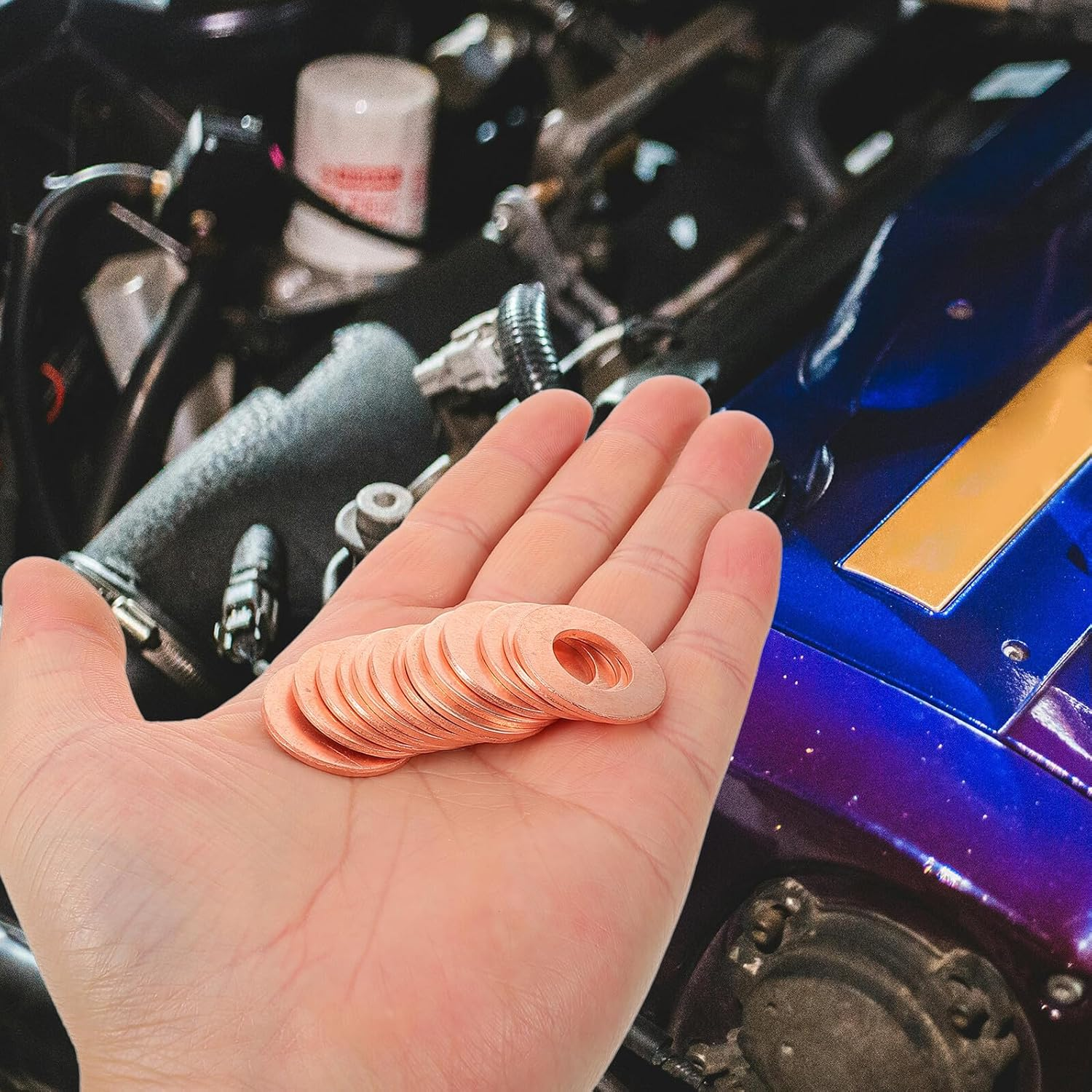 BELLIFFY Dent Puller Rings 200Pcs Spot Welder Washer for Car Body Panel Repair Automotive Welder Kit Paintless Dent Removal Tool for Auto Body Repair image number 2