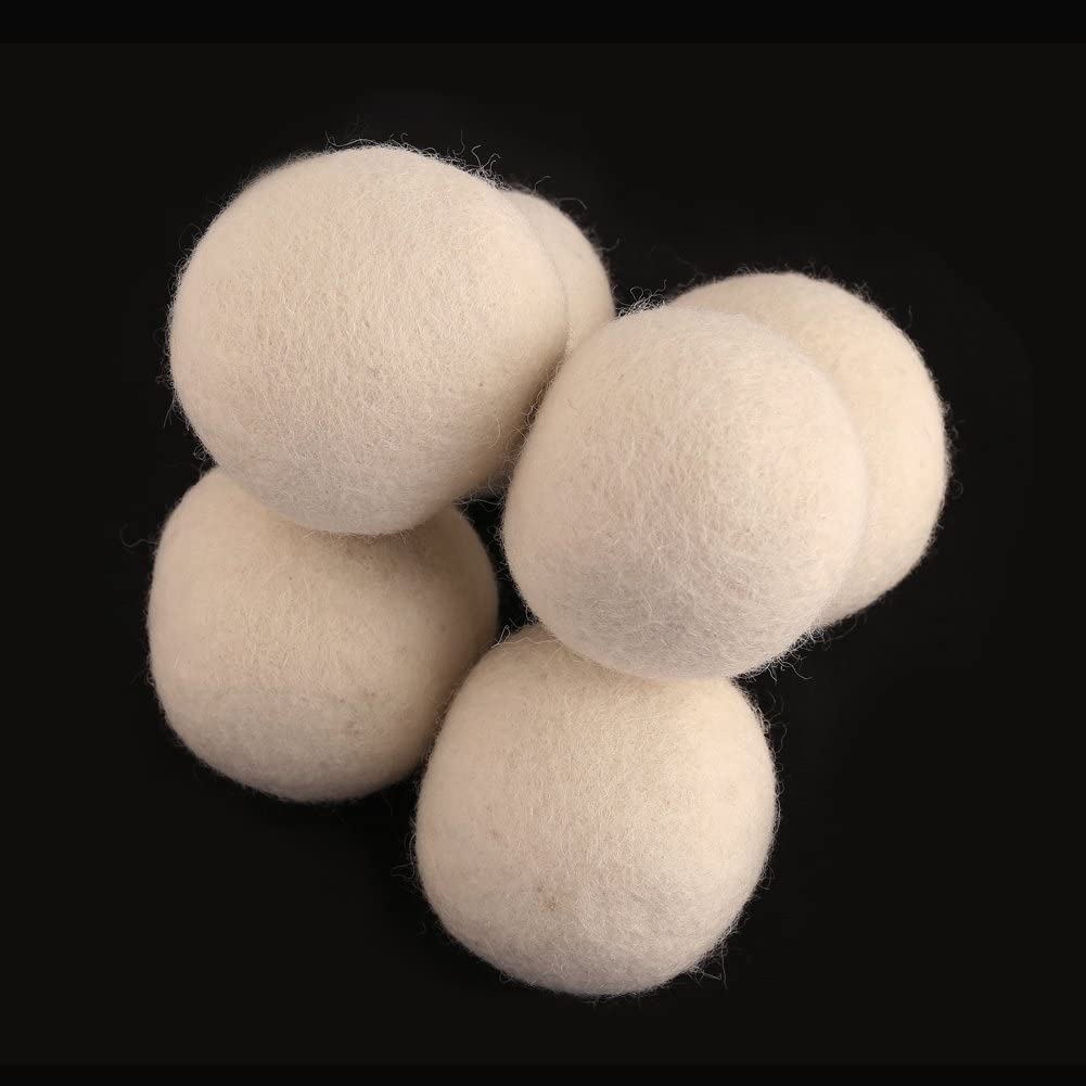 Wool Dryer Ball XL, Organic Eco Premium 100% Natural Fabric Laundry Softener, Shortens Drying Time, Reusable, Reduce Wrinkles and Static Cling, Handmade with 100% New Zealand Wool (Wool Dryer Balls Pack of 6) image number 6