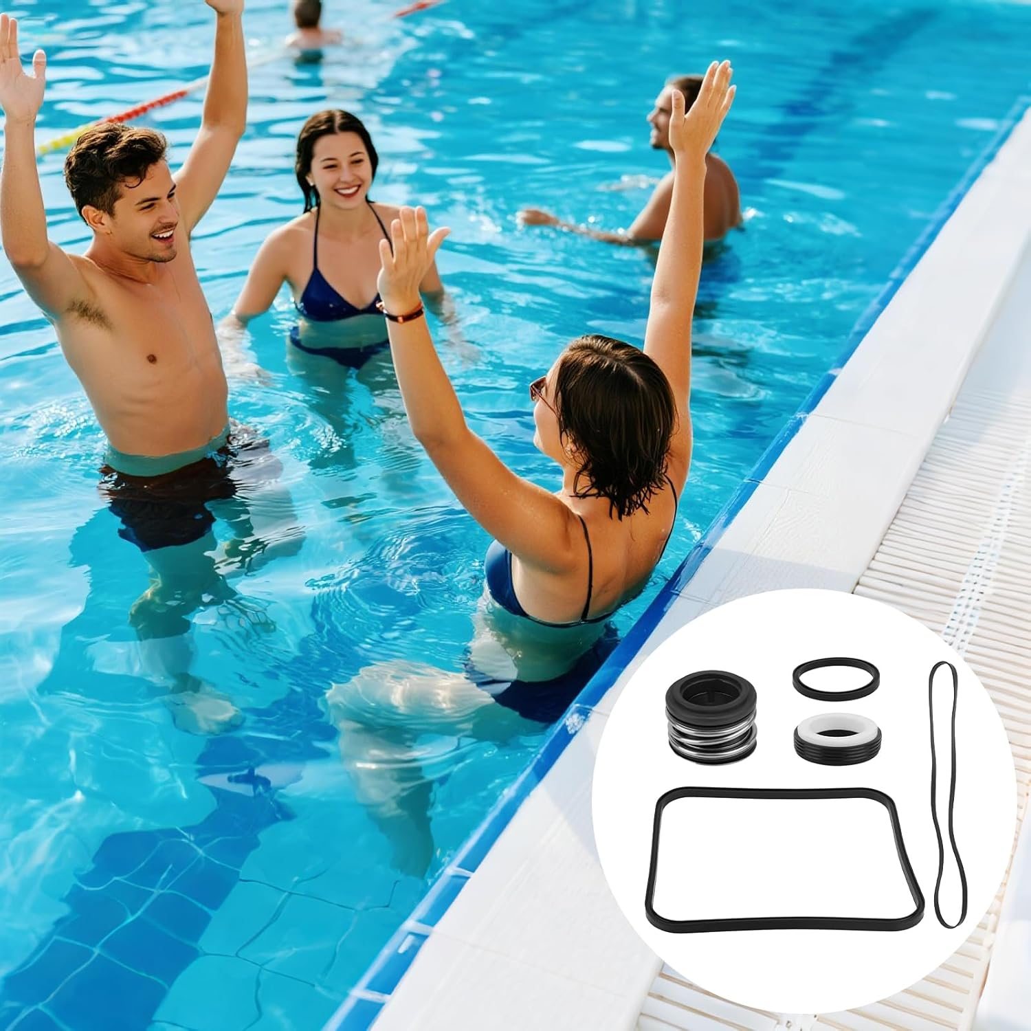 SPX1600TRA Super Pump Seal Kit for Hayward Go Kit 3, Replacement Parts for SP1600 / SP2600 Regular/X/Vsp Models / SPX1600TRA / SP1600Z2 / PS-201 / SPX1600R / SPX1600S / SPX1600T Pool image number 6