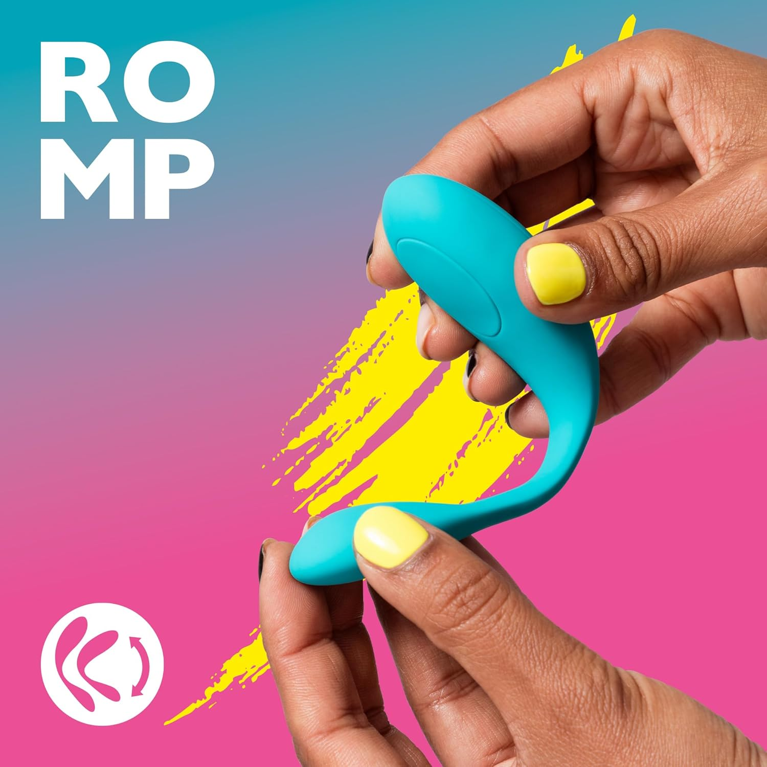 ROMP Join Couples Vibrator - G-Spot & Clitoris Stimulator - Wearable Vibrator Couple Sex Toy - Dual Stimulation - USB Rechargeable & Waterproof Adult Sex Toy - Teal image number 3