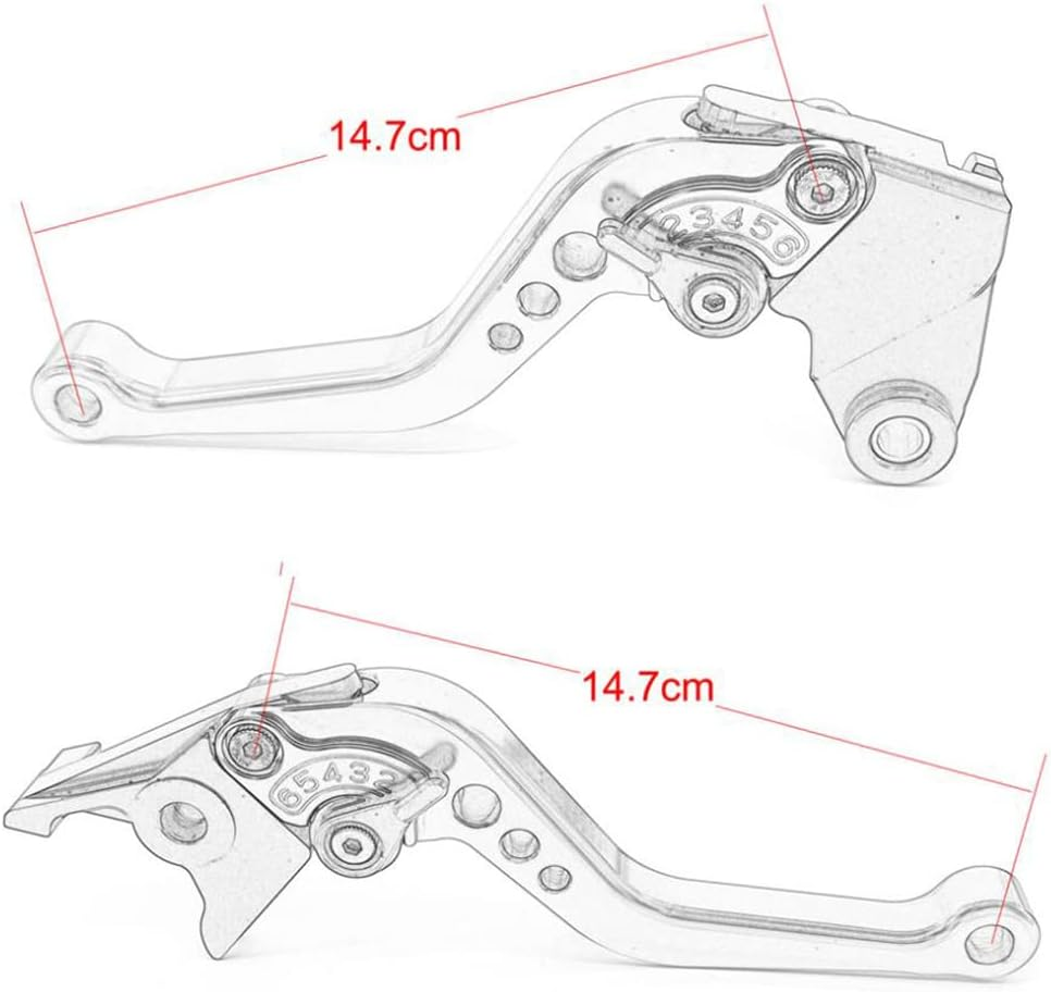 For Kawasaki Ninja 400 2017-2024 Modified High-Quality CNC Aluminum Alloy 6-Stage Adjustable Brake Lever Clutch Lever Ninja400 Accessories (Black) image number 5