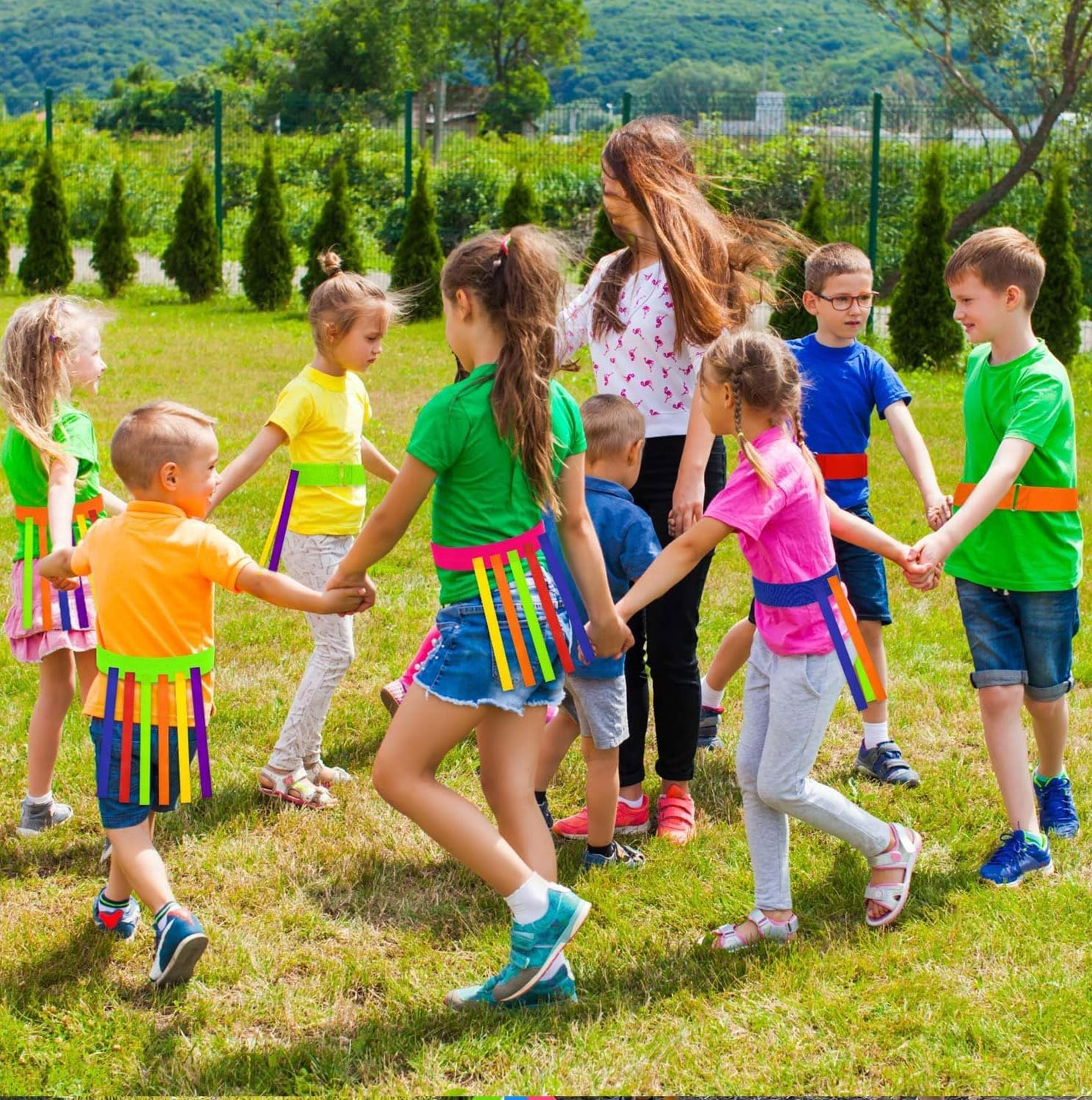 Catch Tail Game Belt Stretchable Catching Training Equipment Colorful Play Sets and Playground Equipment for Adults Kids Camping Family Outdoor Yard Picnic image number 6