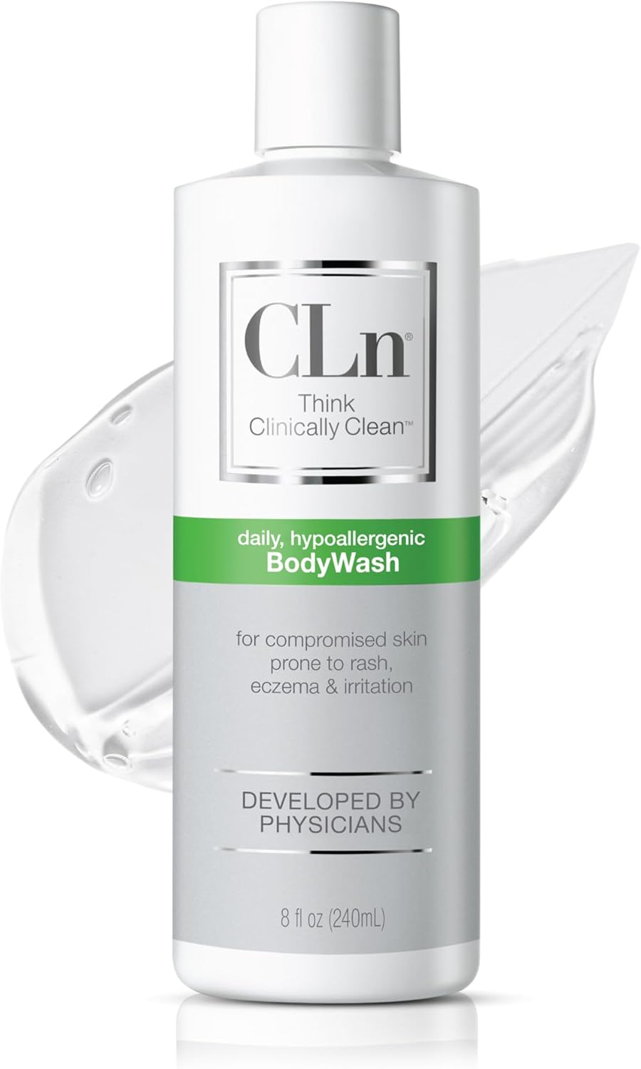 Cln&reg; Bodywash &ndash;Non-Drying Body Wash, for Compromised Skin Prone to Eczema, Dermatitis, Rash & Hidradenitis Suppurativa, Fragrance-Free & Paraben-Free, 8 Fl Oz. image number 1