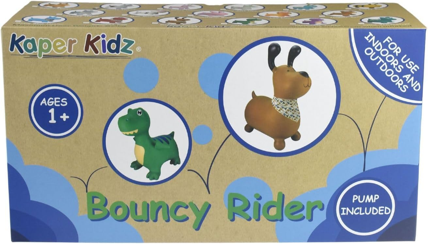 Kaper Kidz Bouncy Rider Pink Pearl the Unicorn &ndash; Inflatable Ride-On Toy for Kids up to 50Kg, Ages 12 Months+ with Hand Pump Included