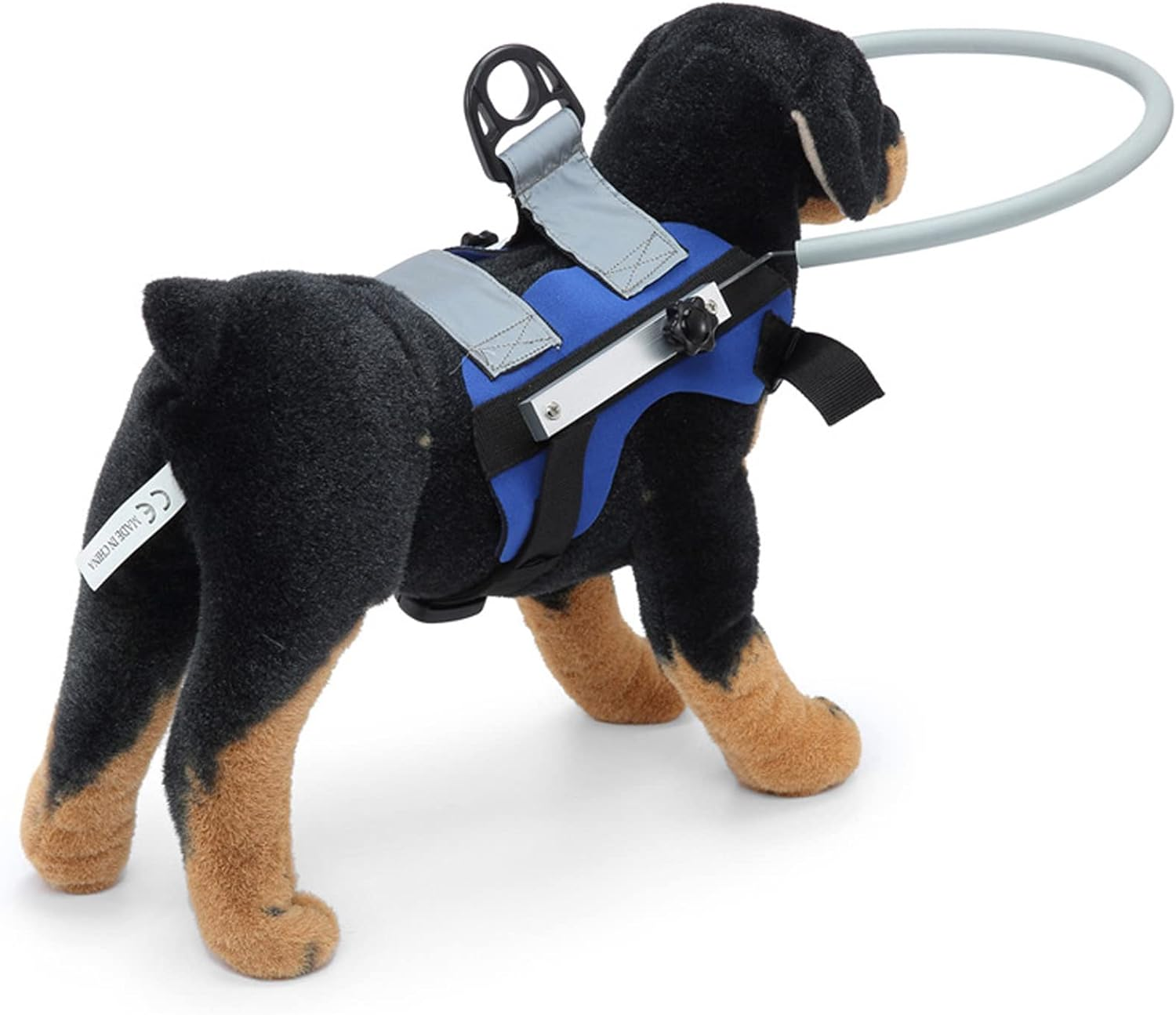 Pet Blind Halo Harness Guiding Device Practical Adjustable Lightweight Collision Avoidance, Pet anti Collision Ring with Reflective Effect for (Blue)