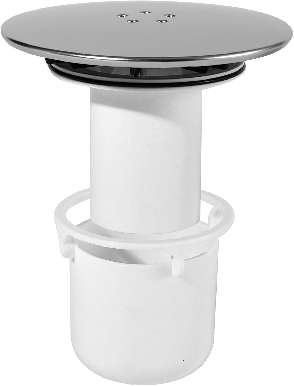 Shower Drain Cover 90Mm/115Mm Drain Cover Shower for Viega Tempople Waste Chrome Finish Shower Drain Lid with Odor Stop Bucket, with Hair Catcher for Shower Drain image number 5