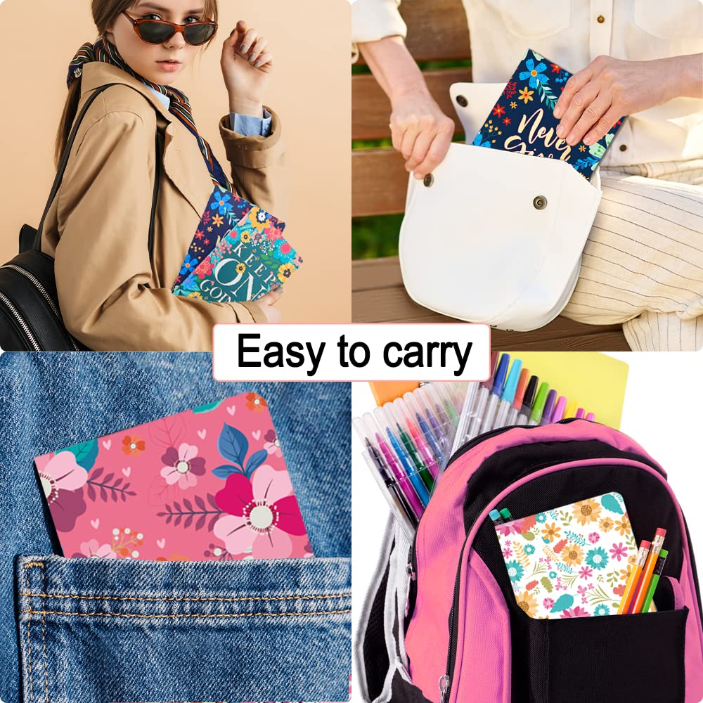 Kidepoch Floral Inspirational Notebook Bulk 6 Pack Botanical Notepad for Women 8X5 Inch Floral Patterned Notebook Memo Notebook with Motivational Quotes image number 5