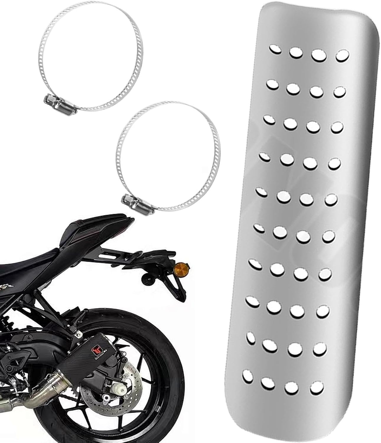 Motorcycle Heat Shield | Exhaust Muffler Pipe Insulation Guard for Motorcycle,Motorcycle Exhaust Pipe Heat Insulation Shield for Most Motorcycles