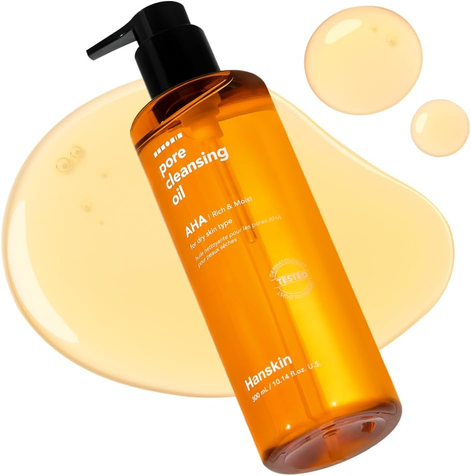 (AHA - for Dry Skin) - Hanskin Cleansing Oil Cleanser Blackhead Facial AHA Moisturiser Dry Skin Nature Organic (10.14 Fl.O.Z) (A Free Sample) (THANKYOU LABEL) (AHA - for Dry Skin) image number 6