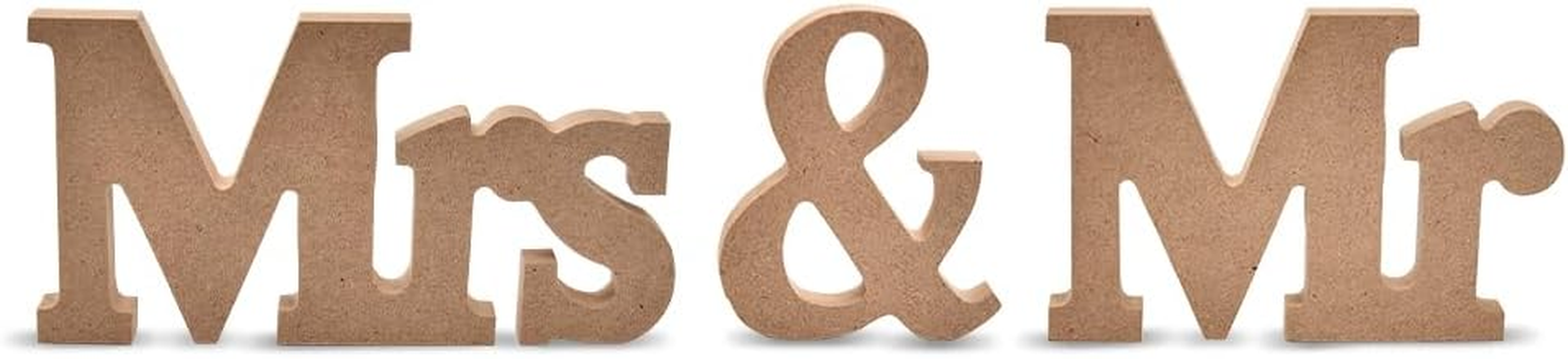 Mr and Mrs Signs Wedding Table Decorations for Bride and Bridegroom Wedding Signs for Ceremony and Reception Wooden Table Sign Stand Wedding Decor for Tables
