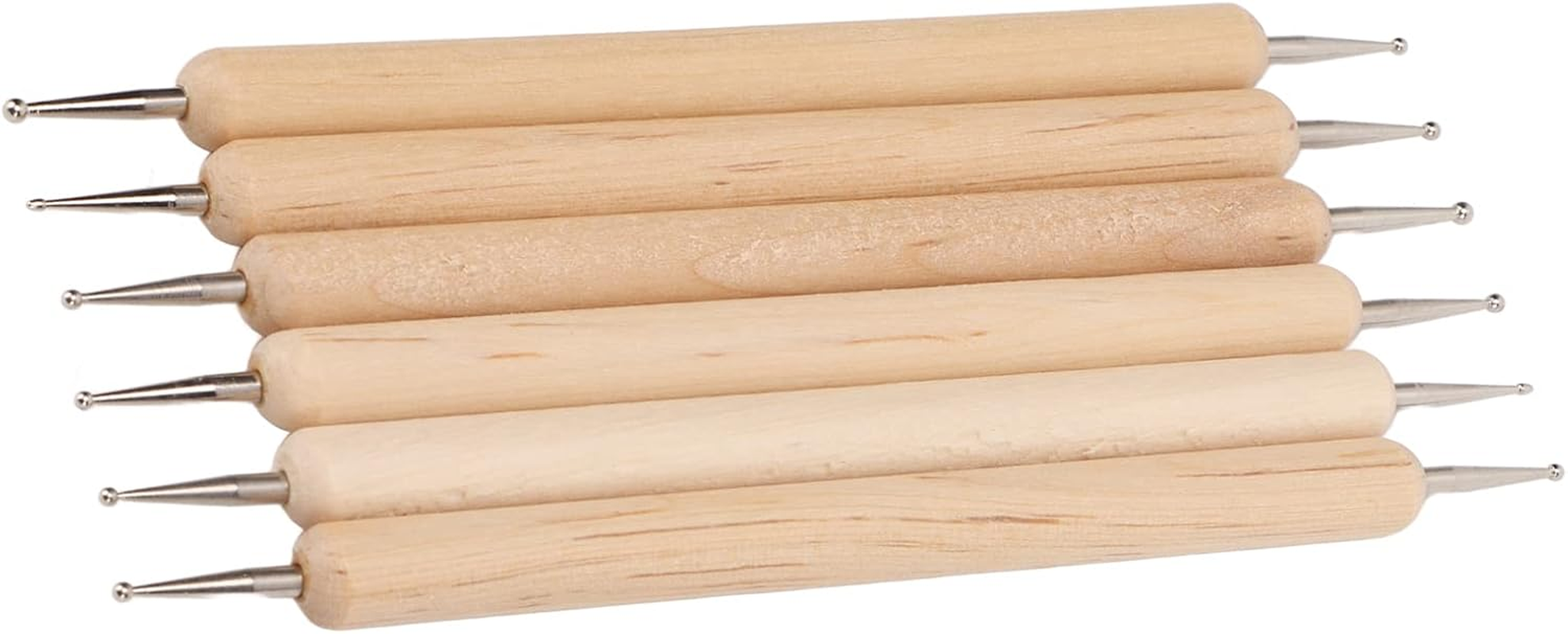 Embossing Stylus Set, 6 Pcs Double End Tracing Dotting Stylus for DIY Leather Craft Lovers Professionals Modeling Tools Sculpture Supplies