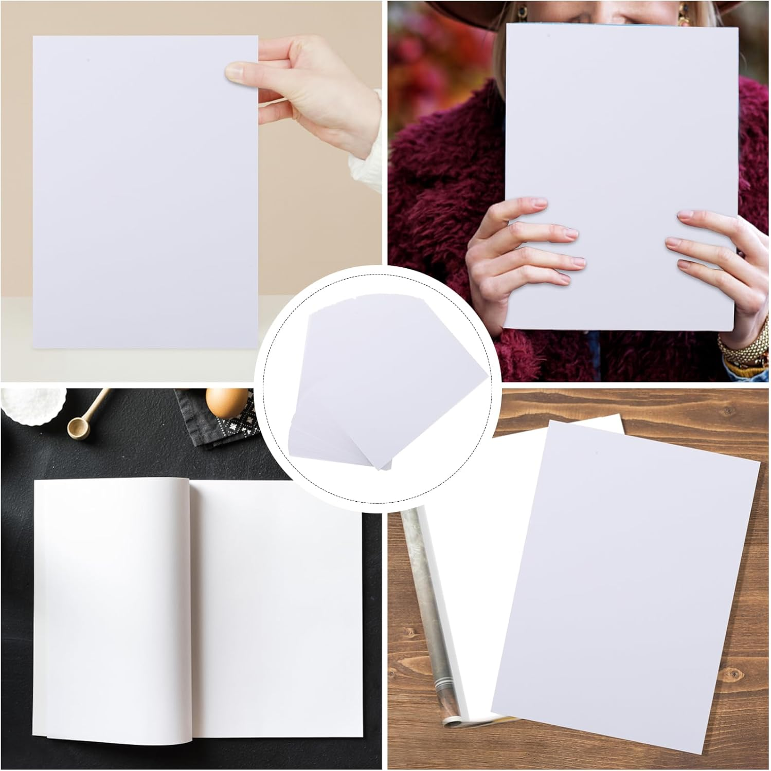 AUTSUPPL 100Sheets High Glossy Photo Paper for Printing Digital Photo Printing Paper Suitable for Business Cards Recipes and Magazines image number 4
