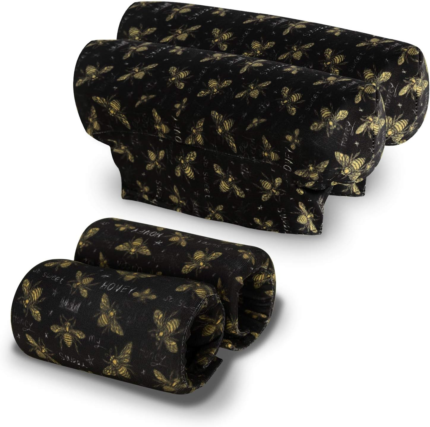 SPRING SEAON Universal Underarm Crutches Pads with Hand Grips, Silicone Contoured Grip, Black, Crutch Accessories