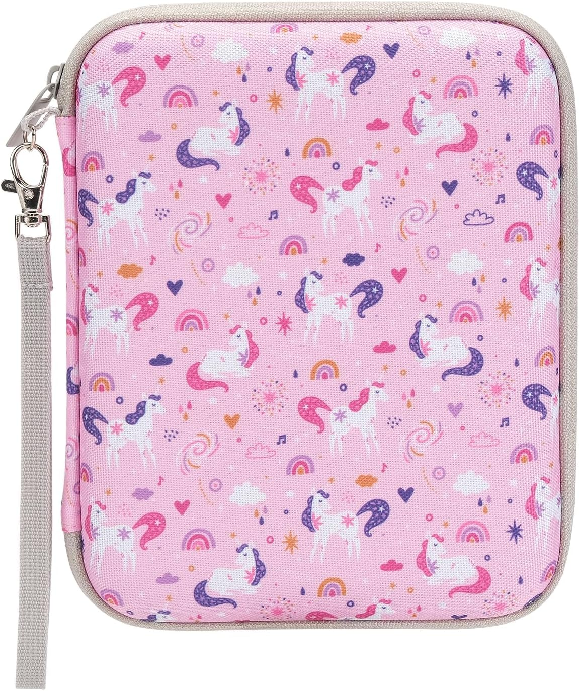 Card Storage Case Compatible with Yoto, 80 Pockets Case for Mini Audiobook Cards, Portable Yoto Card Holder with Zipper, Card Binder Holder with Sleeves for Travel(Pink-Unicorn) image number 4