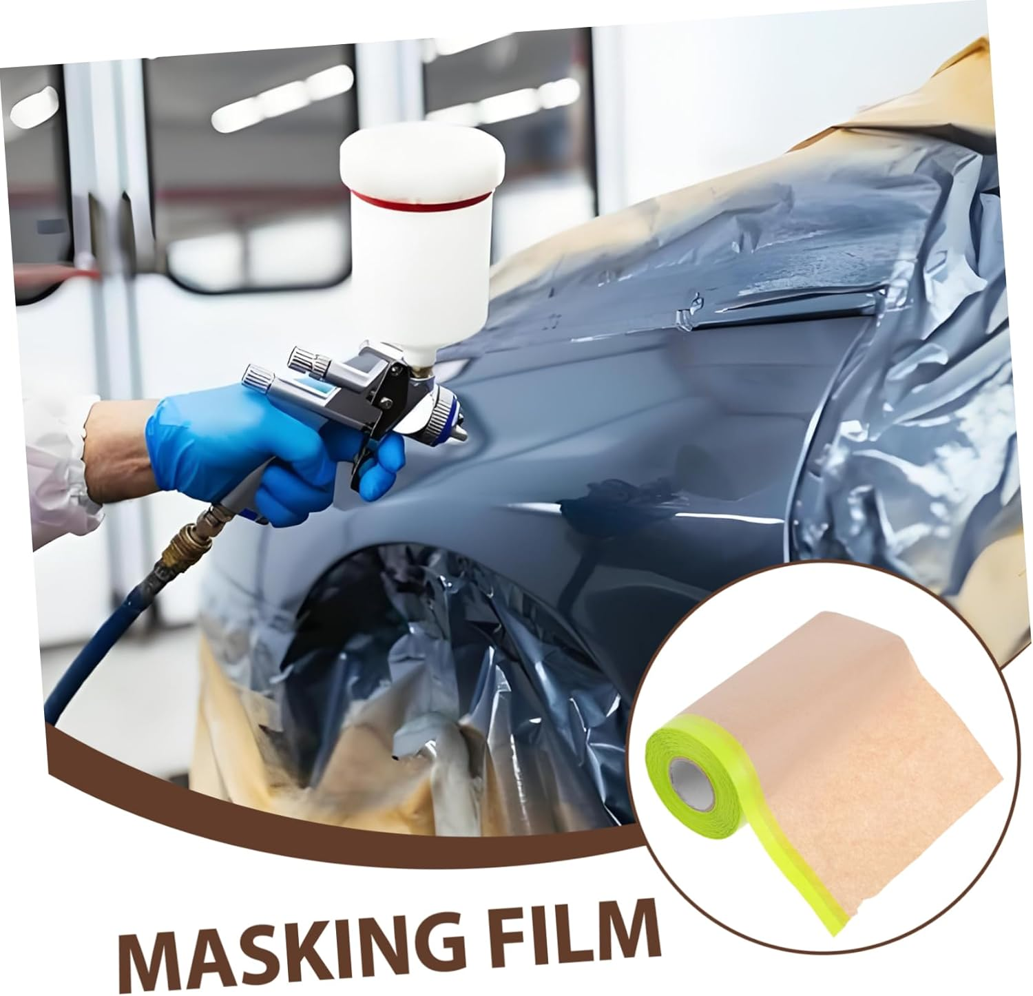 5Pcs Painting Paper for Artists Auto Body Adhesive Masking Film for Spray Paint Sketching Dust Protection image number 1