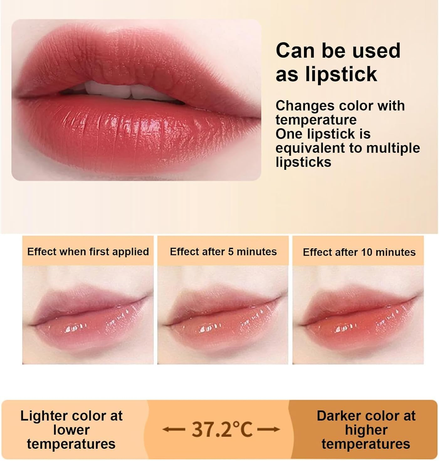 Transferproof Color Changing Lipstick, Deep Nourishing, for Dry Cracked Lips, Hydrating Flower Jelly Lipstick, Long Lasting Moisturizing, PH Reactive Personalized Pink for All Skin Tones (2Pcs) image number 4