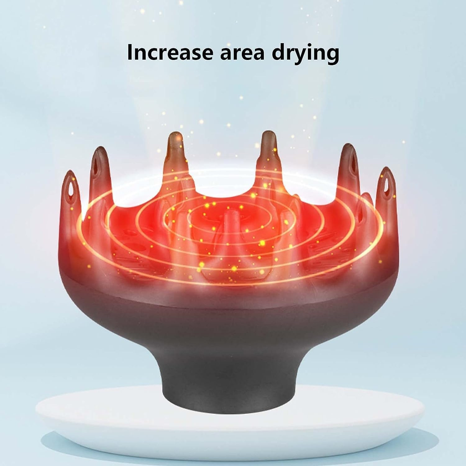 Hair Dryers Accessories, Hair Diffuser Universal Hair Dryer Diffuser Attachment Blow Dryers Diffuser for Curly Wave Thick Hair Black image number 4