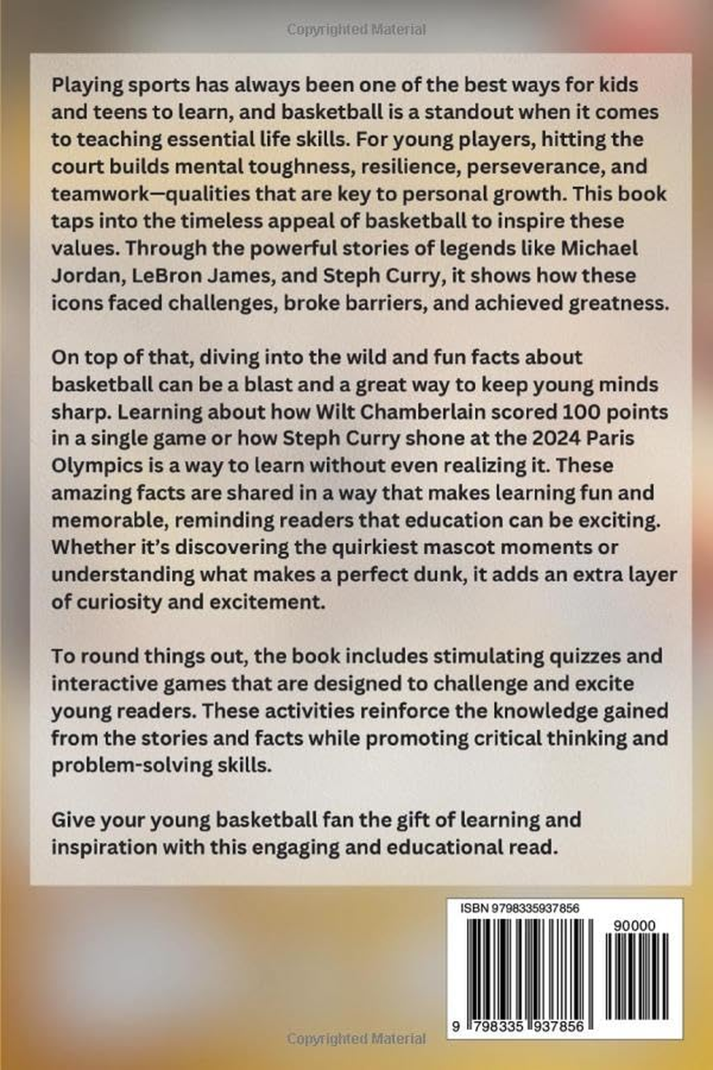 Inspirational Basketball GOATS Stories, Amazing Facts, and Trivia Games: the Ultimate Basketball Book for Children and Teens! image number 1