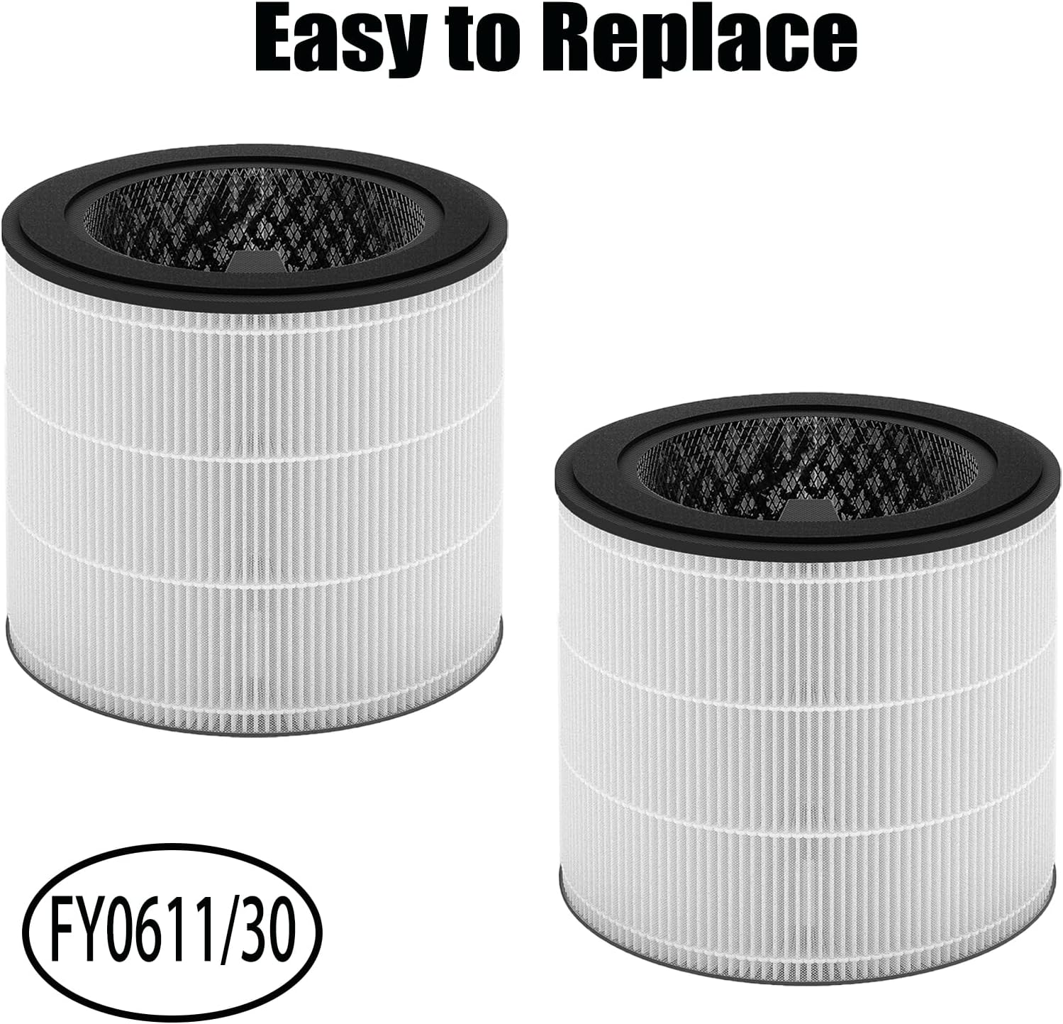 FY0611 Filter Replacement for Philips Air Purifier Series 600I Models AC0650/10, 3-In-1 HEPA & Activated Carbon & Pre-Filter, Parts # FY0611/30 (2 Pack)