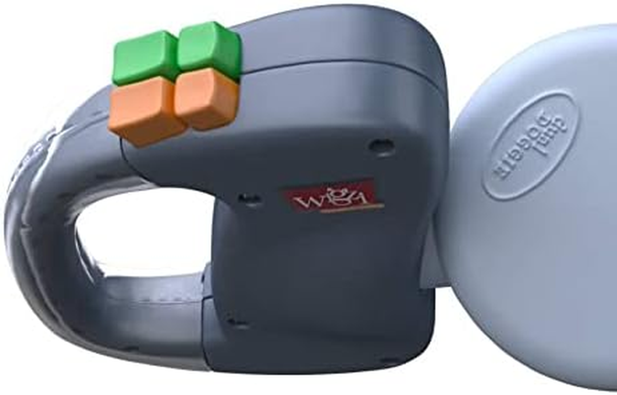 WIGZI 2 Two Dog Reflective Retractable Pet Leash &ndash; 360 Degree Zero Tangle Patent - Two Dogs Each up to 50 Lbs and 10Ft. Reflective Orange and Green Leads. Dual Locking, Small, Gray image number 6