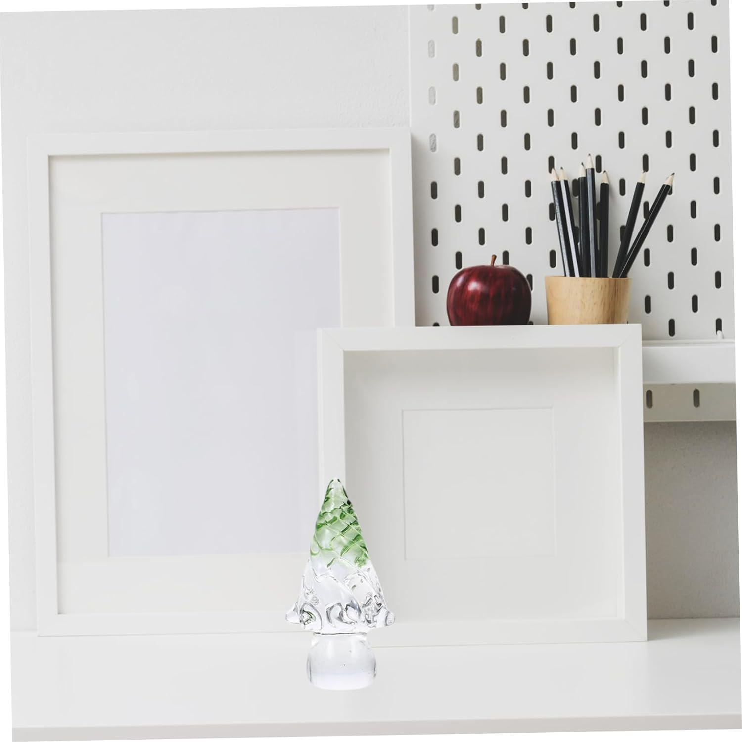 Small Christmas Tree Ornaments Crystal Christmas Tree Decorations for Home Desktop Decor for Xmas Holiday Festive Tabletop Ornament image number 3