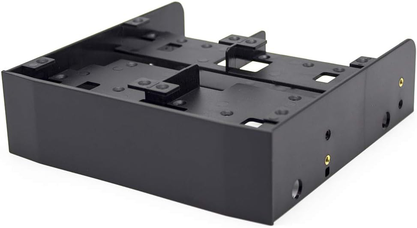 2.5/3.5 HDD/SSD to 5.25 Floppy Drive Bay Mounting Bracket for PC Black image number 2