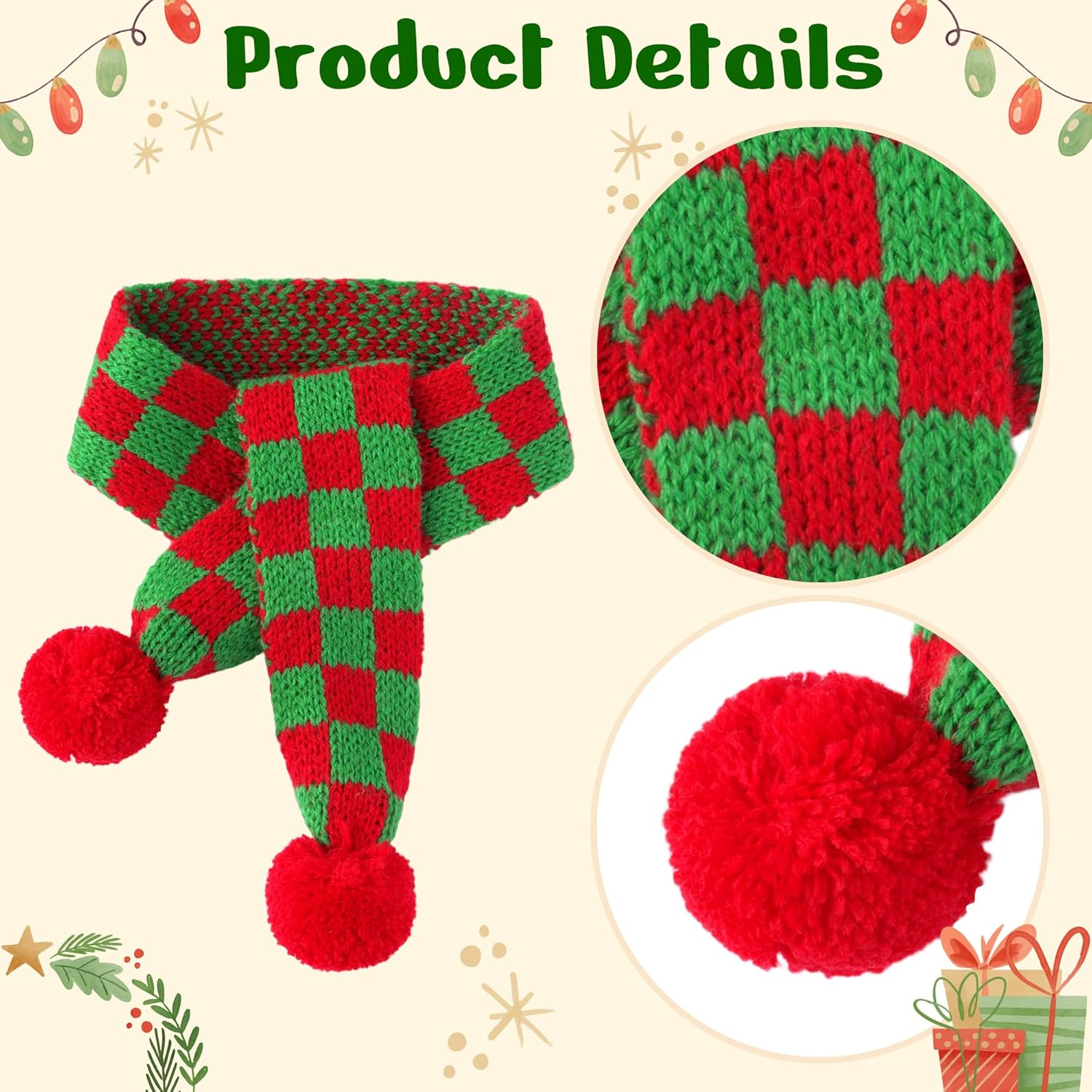 Christmas Dog Costume Checked image number 1