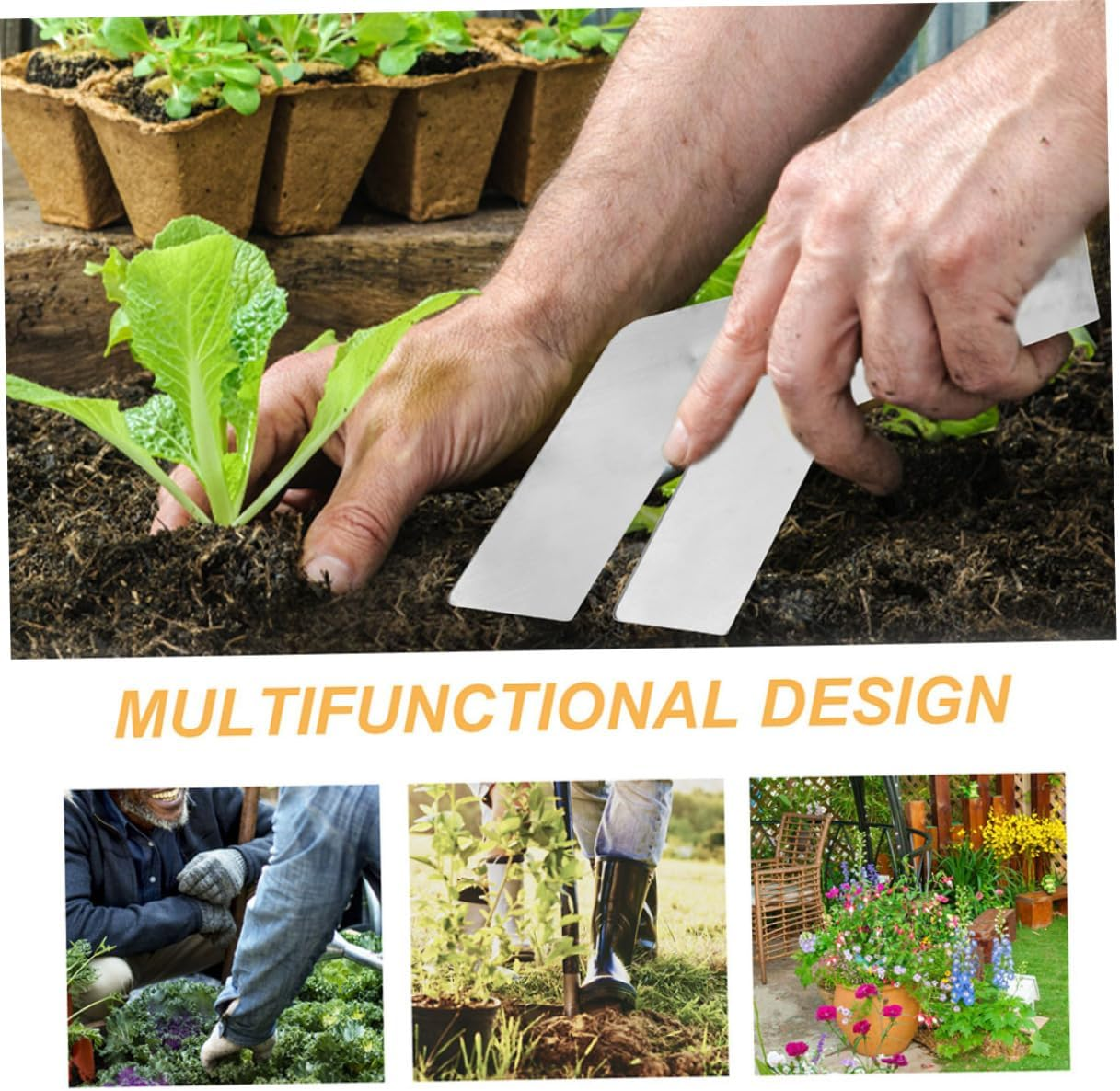 2Pcs Stainless Steel Plants Tong Set Versatile Transplanting Tool for Gardeners Compact Plant Pliers for Skill Levels image number 5