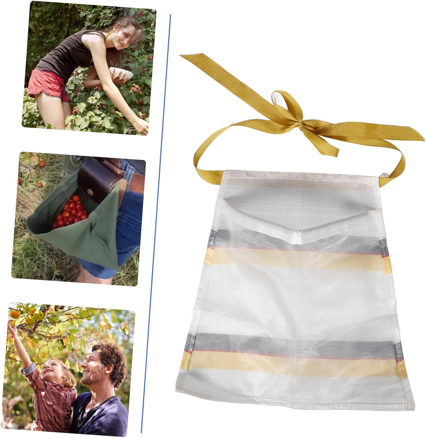 Mushroom Picking Bag Foraging Pouch for Fruits Vegetables Garden Apron Large Capacity for Camping and Harvesting Activities image number 3