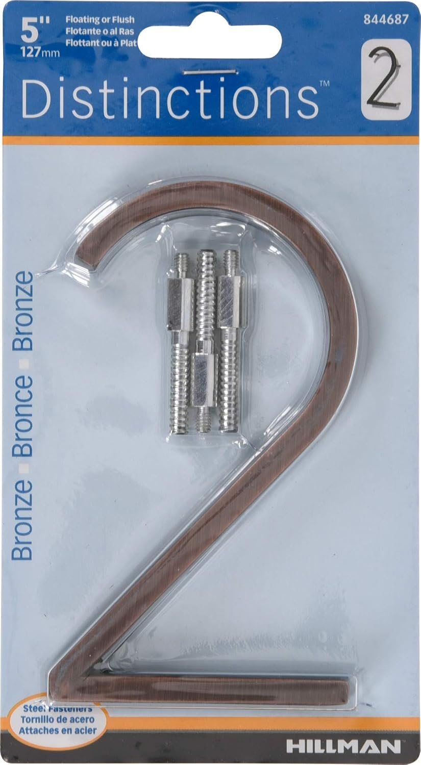 Distinctions 844687 5-Inch Floating Mount House Bronze, Number 2