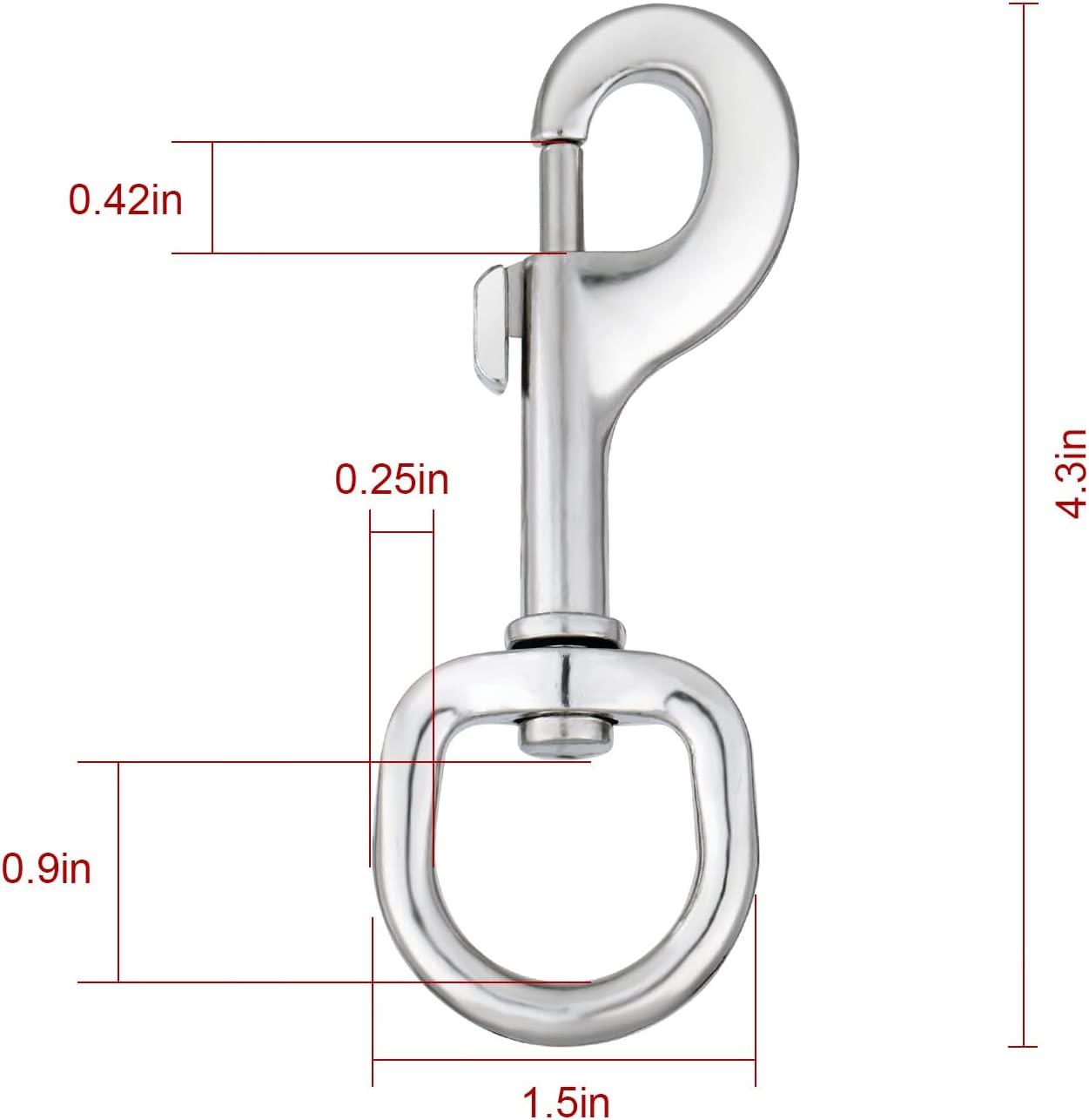 Swivel Snap Hooks Heavy Duty Large Big Dog Lead Clip Clasp Horse Lead Clip Swivel Bolt Snap Trigger Clips 4.3 Inch 2Pcs image number 1