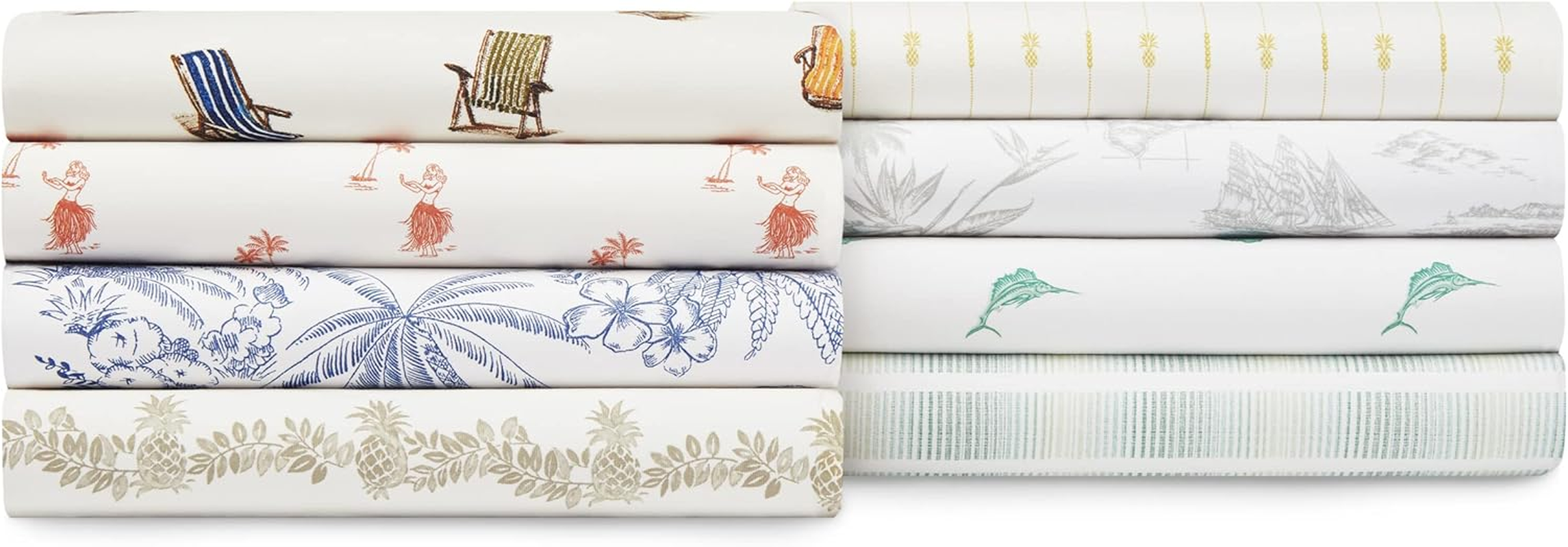 Tommy Bahama - King Sheets, Cotton Percale Bedding Set, Crisp & Cool, Stylish Bedding Set (Off the Grid Green, King) image number 3