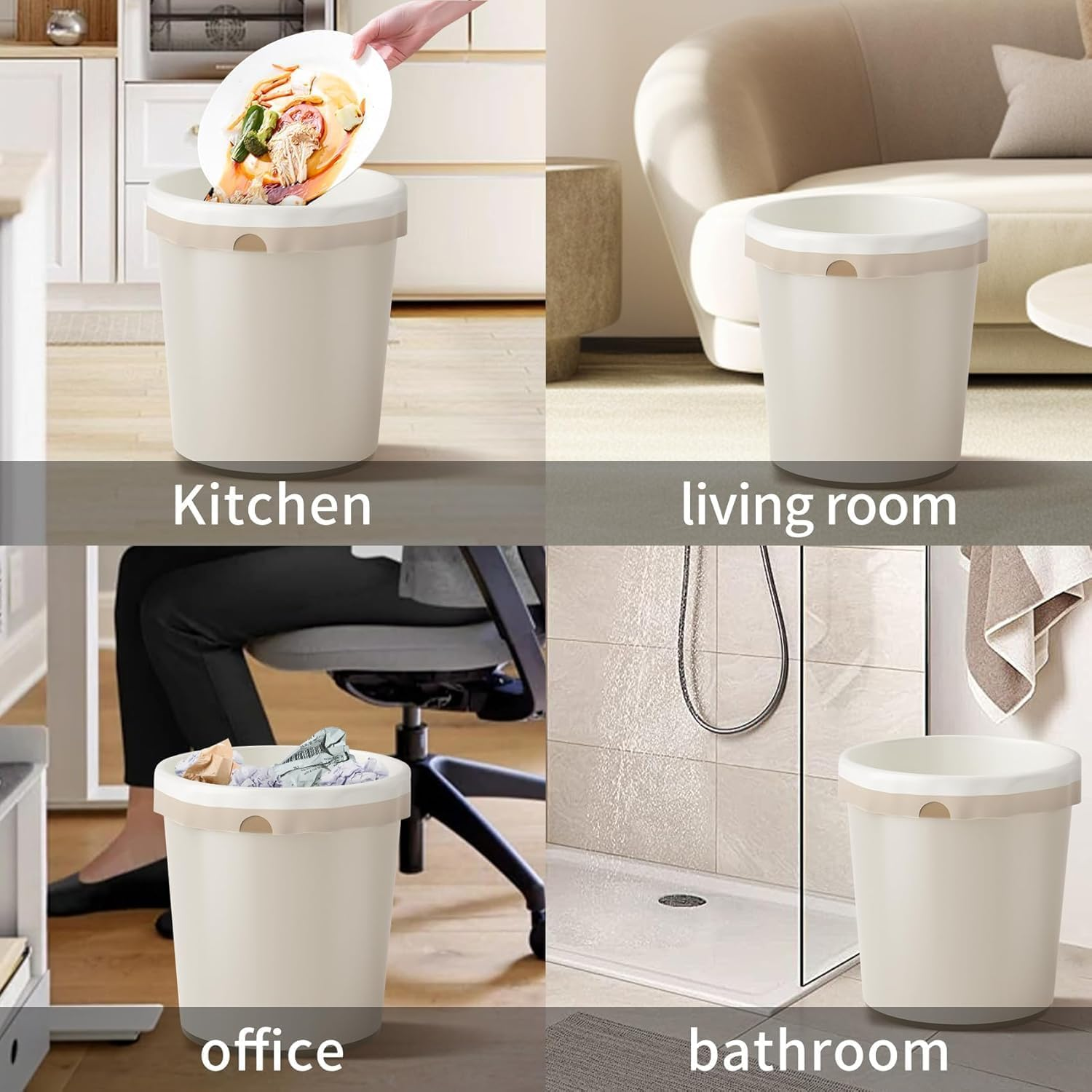 30-Pack 4 Gallon (15L) Panda Print Bin Liners | Colourful Drawstring Garbage Bags | Tear-Resistant & Leak-Proof | Small Trash Bags for Bathroom, Office & Bedroom (45X50Cm) image number 6