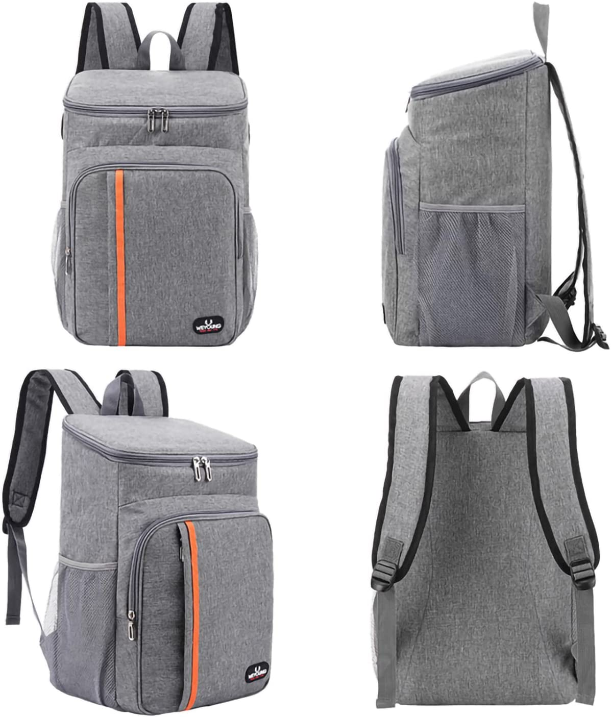 GIOD Picnic Backpack, Comfortable Insulated Cooler Backpack, Keep Cool, Waterproof and Leakproof Large Capacity Cooler Bag, Outdoor Travel Backpack (Grey) image number 4