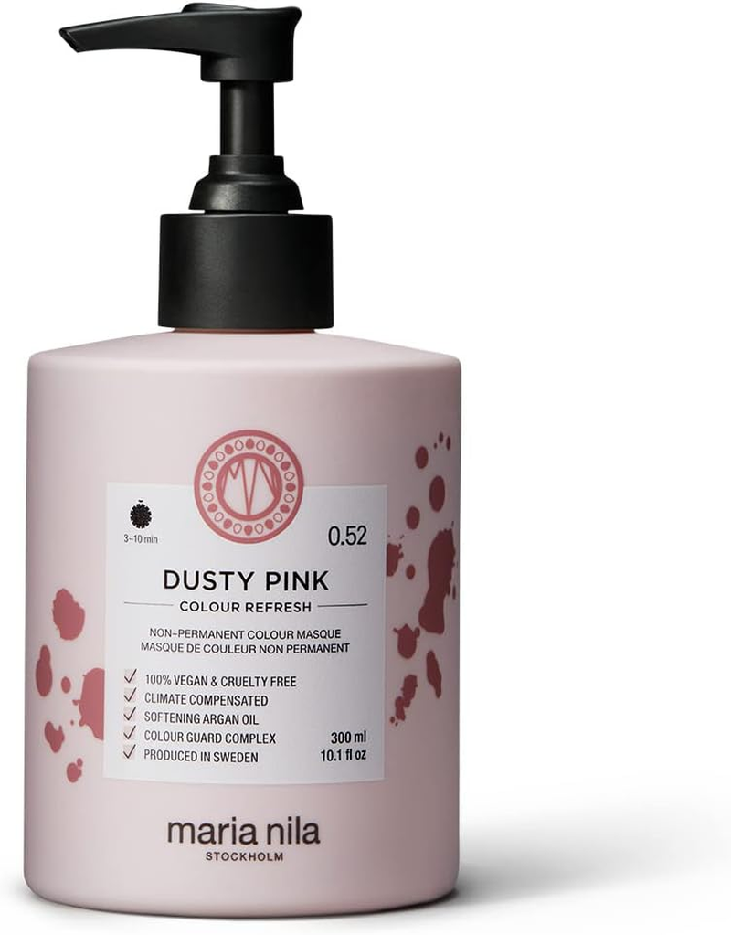Maria Nila Colour Refresh, Dusty Pink 300 Ml, Dark Pink Pastel Hair Mask, Semi-Permanent Pigments, 100% Vegan & Sulfate/Paraben Free image number 4