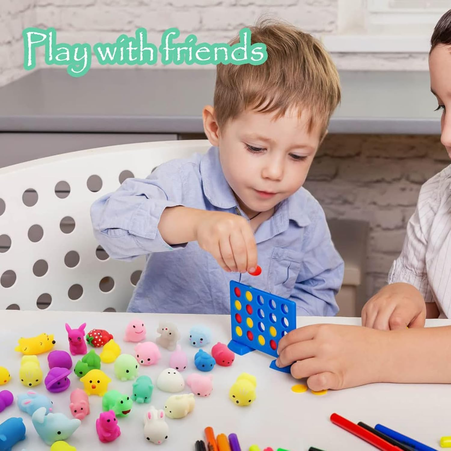 100 Pcs Mochi Squishy Toys, (Random) Mini Sensory Stress Relief Toys,Stress Reliever Anxiety Toys for Kids Women and Man,Classroom Prizes,Birthday Gift image number 2