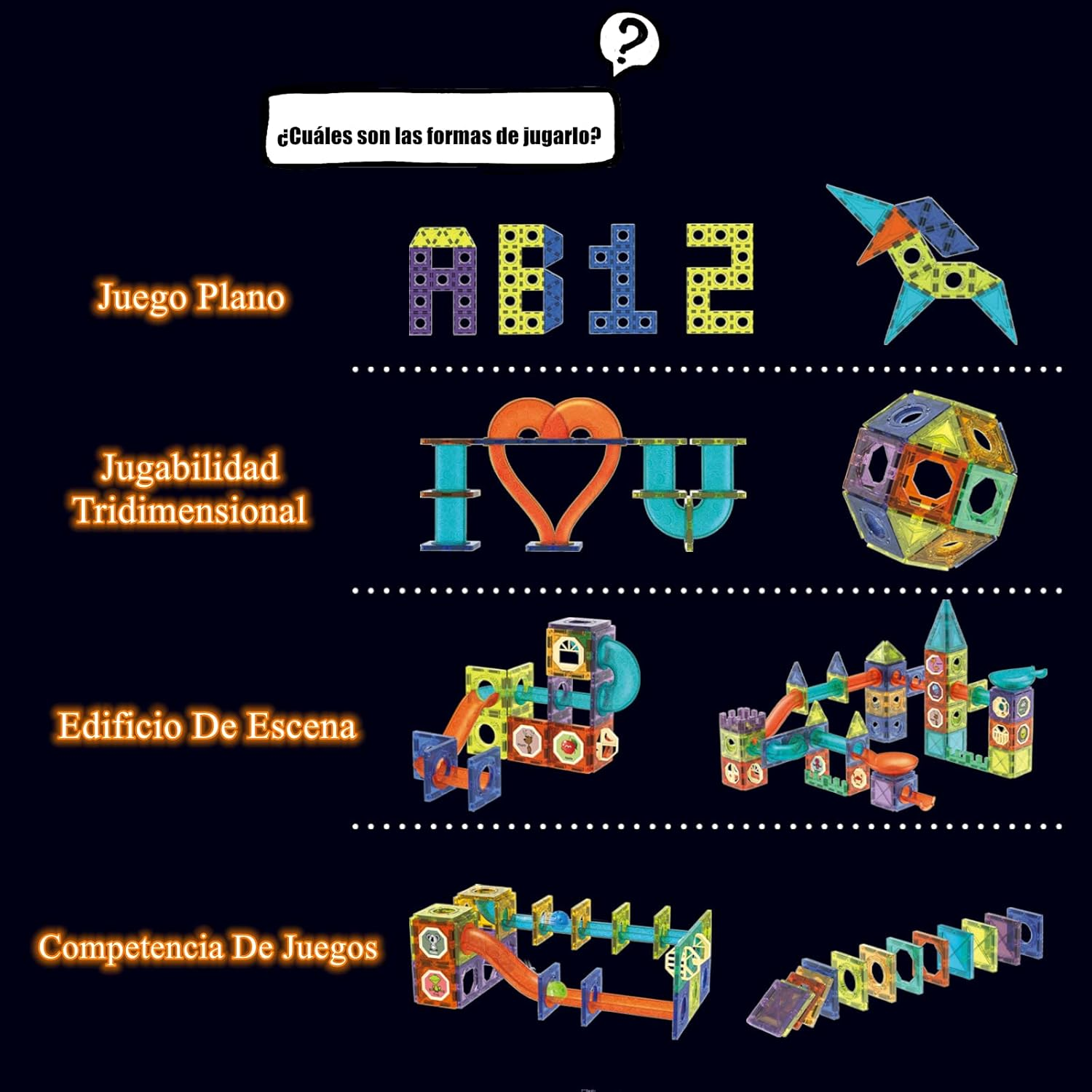 BINZKBB Light Magnetic Tiles Building Blocks for Kids,3D Clear Educational STEM Building Toys,Magnetic Marble Run Blocks Toys for Kids Ages 3 4 5 6 7 8 10+Year Old Boys Girls Creative Gift(110 PCS) image number 4