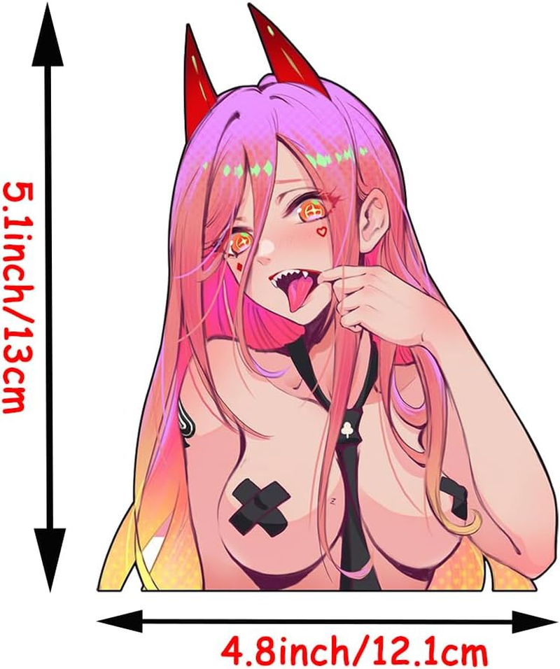 5.1 Inch Anime Car Bumper Decal Cartoon DIY Decoration Window Trunk Motorcycle Laptop Fuel Tank Cap Luggage Waterproof Stickers image number 2