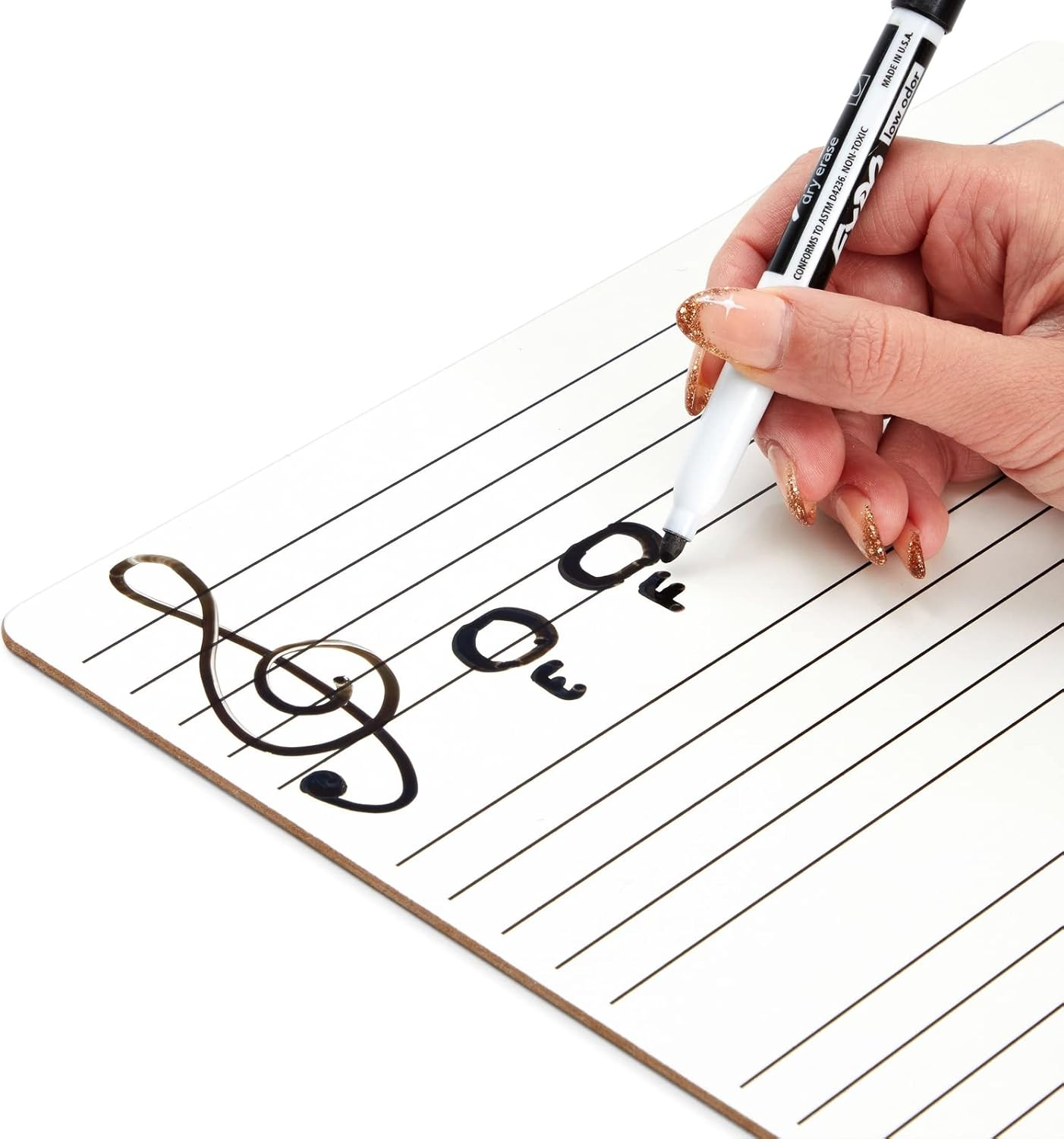 12 Pack Music Staff Graph Whiteboard 9 X 12, Dry Erase Double-Sided Lap Board with 12 Erasers for Students, Classroom Supplies (24 Piece Set)