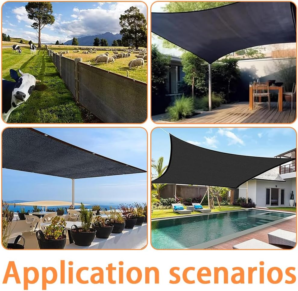 Shade Netting Anti-Uv Outdoor Garden Shading Cloth, Greenhouse Shading Net with Grommets Thickened Encryption Anti-Aging, Breathable Sunblock Shade Cloth Courtyard Balcony Garden image number 5