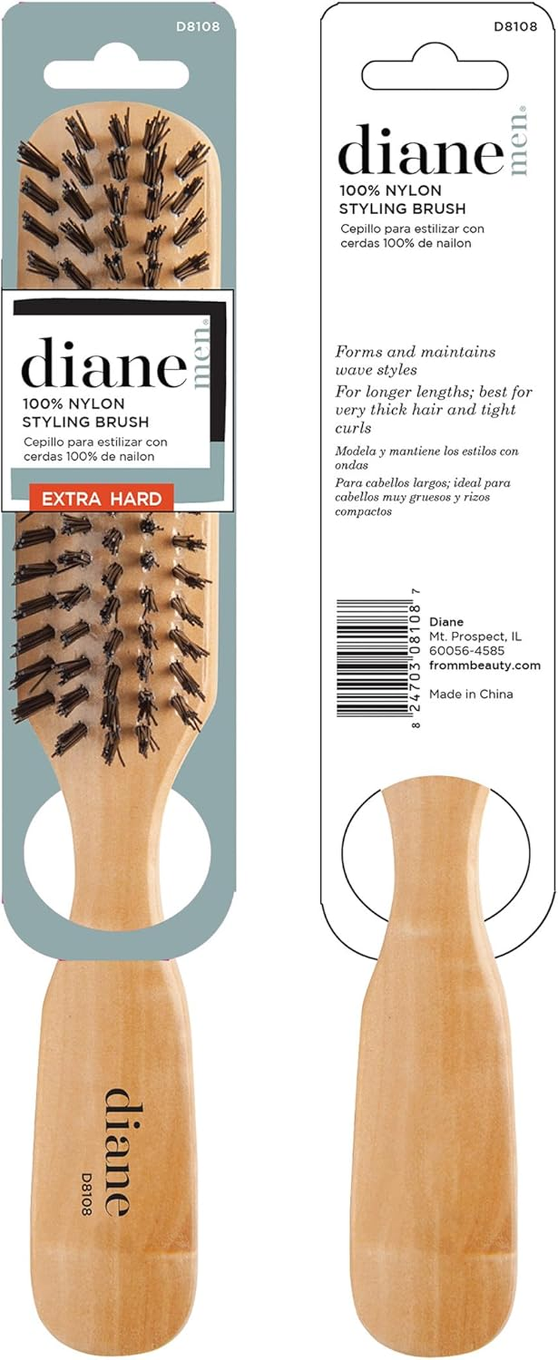Diane Extra Firm Nylon Bristles Styling Brush, 1 Count (Pack of 1) image number 1